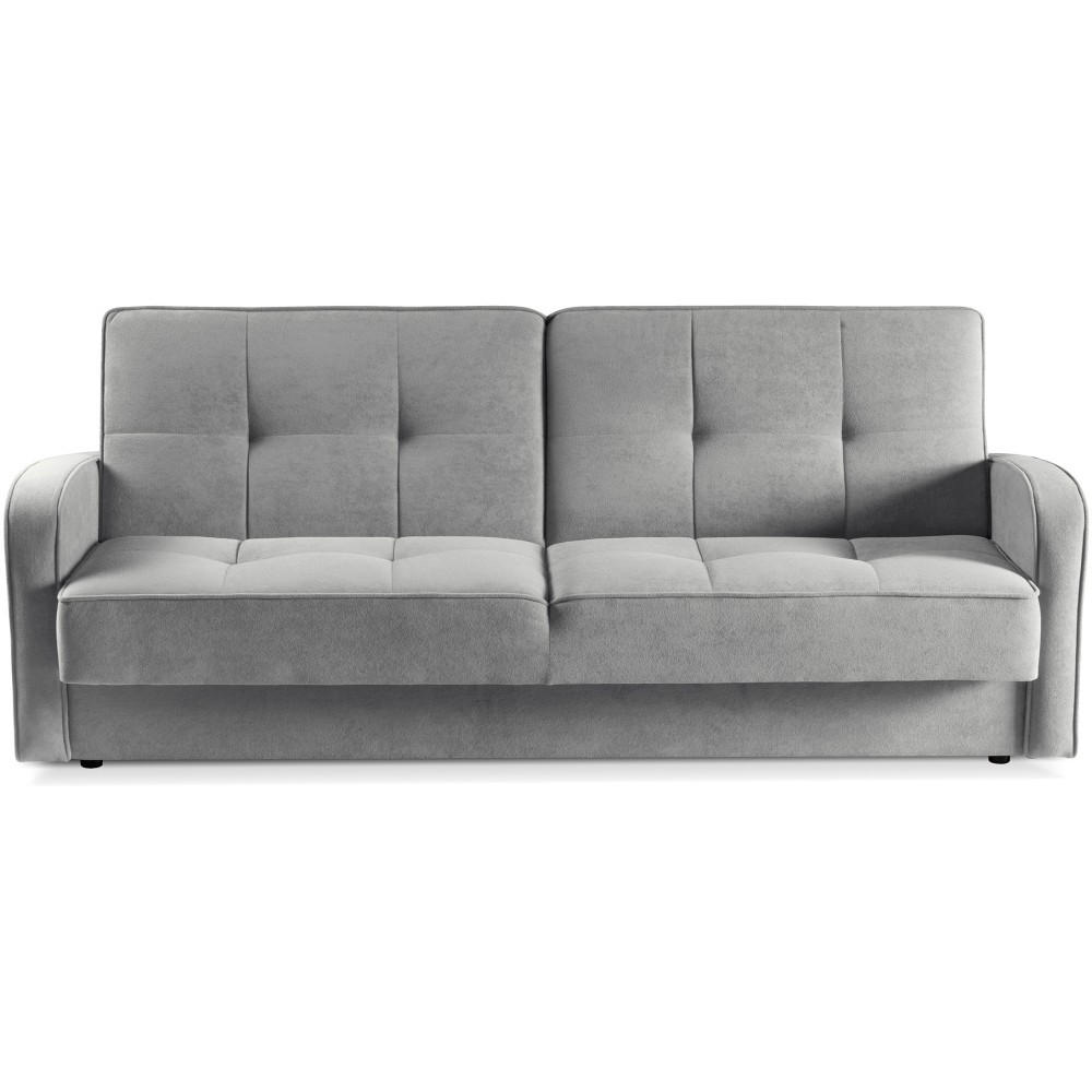 Beautysofa ROZKLÁDACÍ pohovka Pavo 3místná s úložným prostorem, šedá