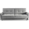SCHLAFSOFA 3-Sitzer Pavo mit Bettkasten, Grau - Schwarz/Grau, Textil (222/90/93cm) - Beautysofa
