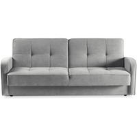 SCHLAFSOFA 3-Sitzer Pavo mit Bettkasten, Grau - Schwarz/Grau, Textil (222/90/93cm) - Beautysofa