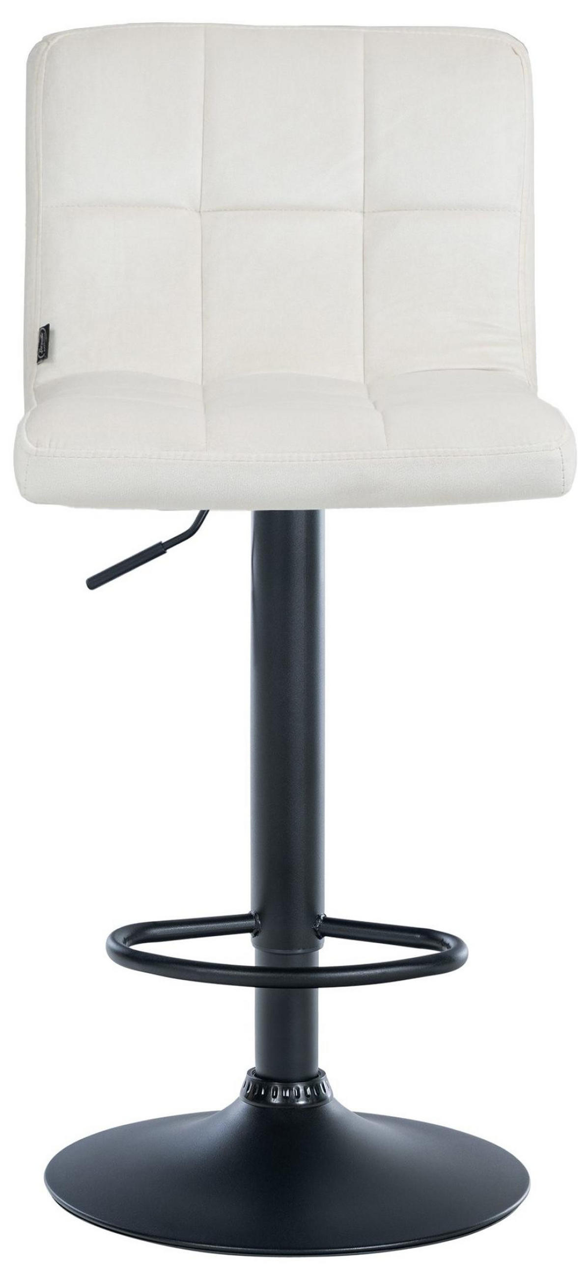 BARHOCKER 2er Set Samt creme - Creme/Schwarz, Textil/Metall (46/94/47cm) - CLP