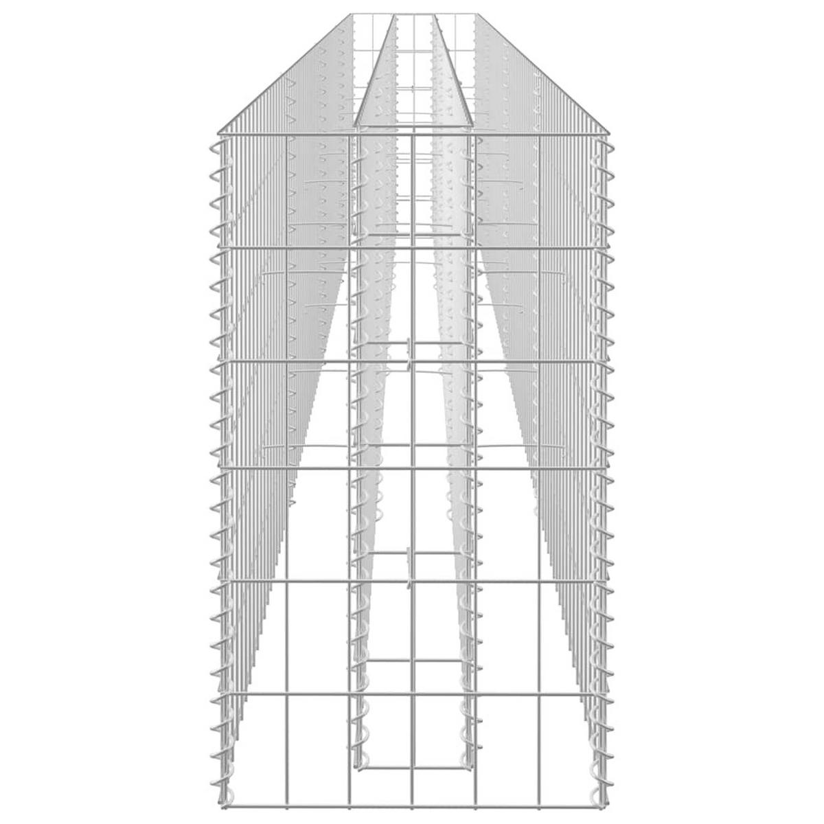 GABIONEN-HOCHBEET Verzinkter Stahl 360/30/60 Cm - Silberfarben, Metall (360/60/30cm) - vidaXL
