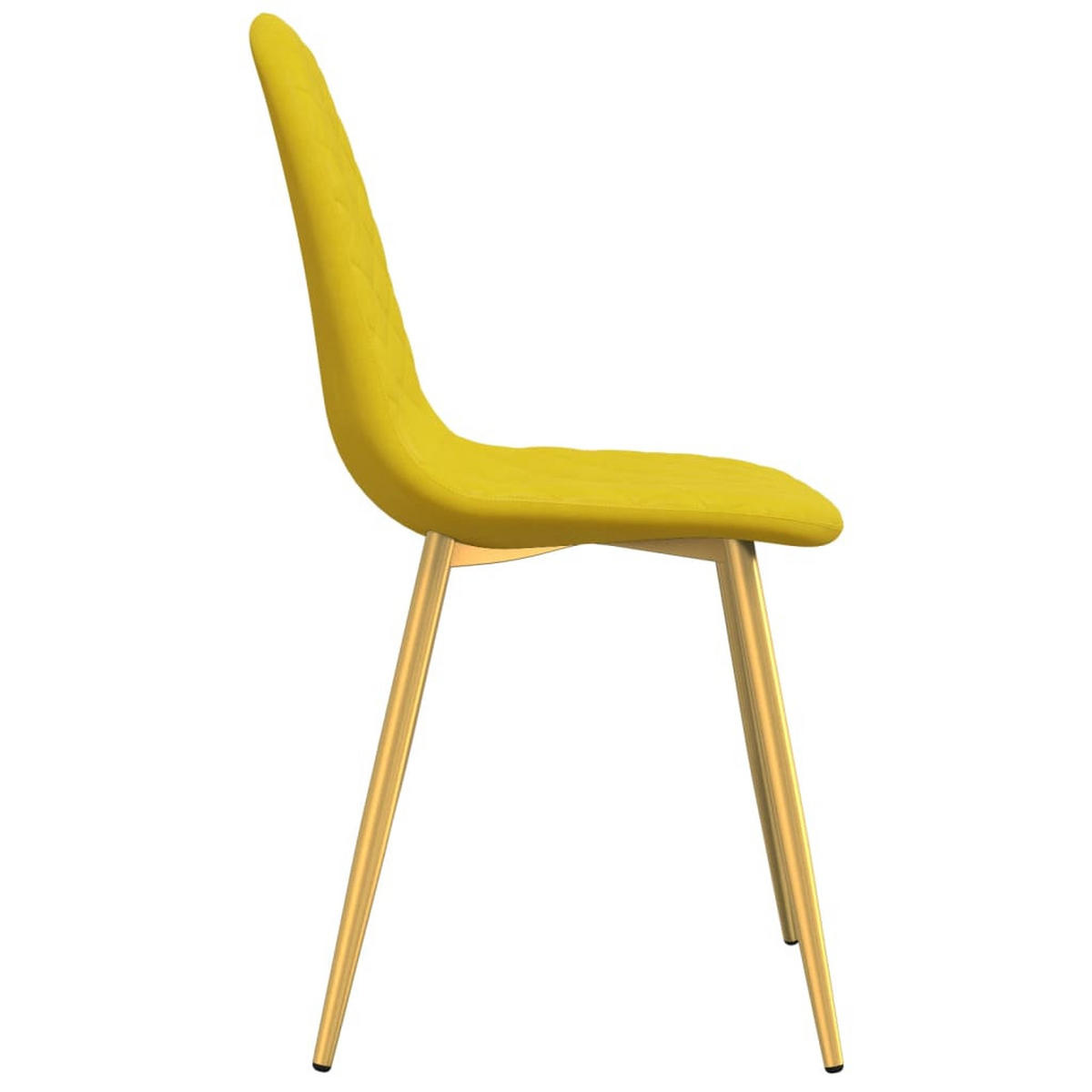 ESSZIMMERSTÜHLE 4 Stk. Senfgelb Samt 45*53.5*83cm - Gelb, Metall (45/83/53.5cm) - ZMH