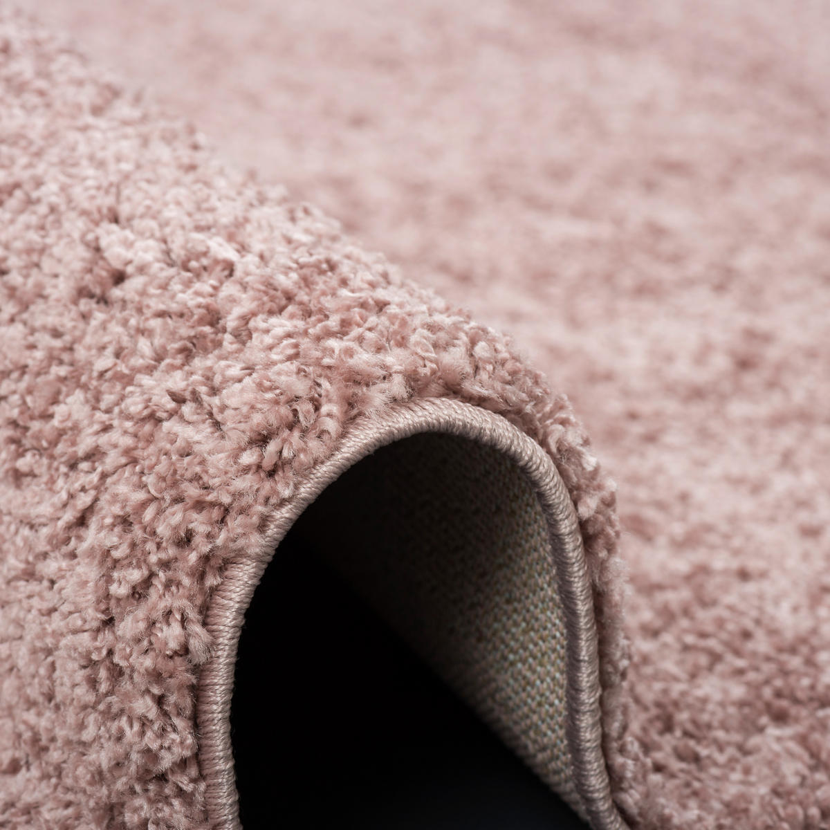 HOCHFLOR LANGFLOR TEPPICH ALOHA RUND - Altrosa, Textil (120/120cm) - Pergamon