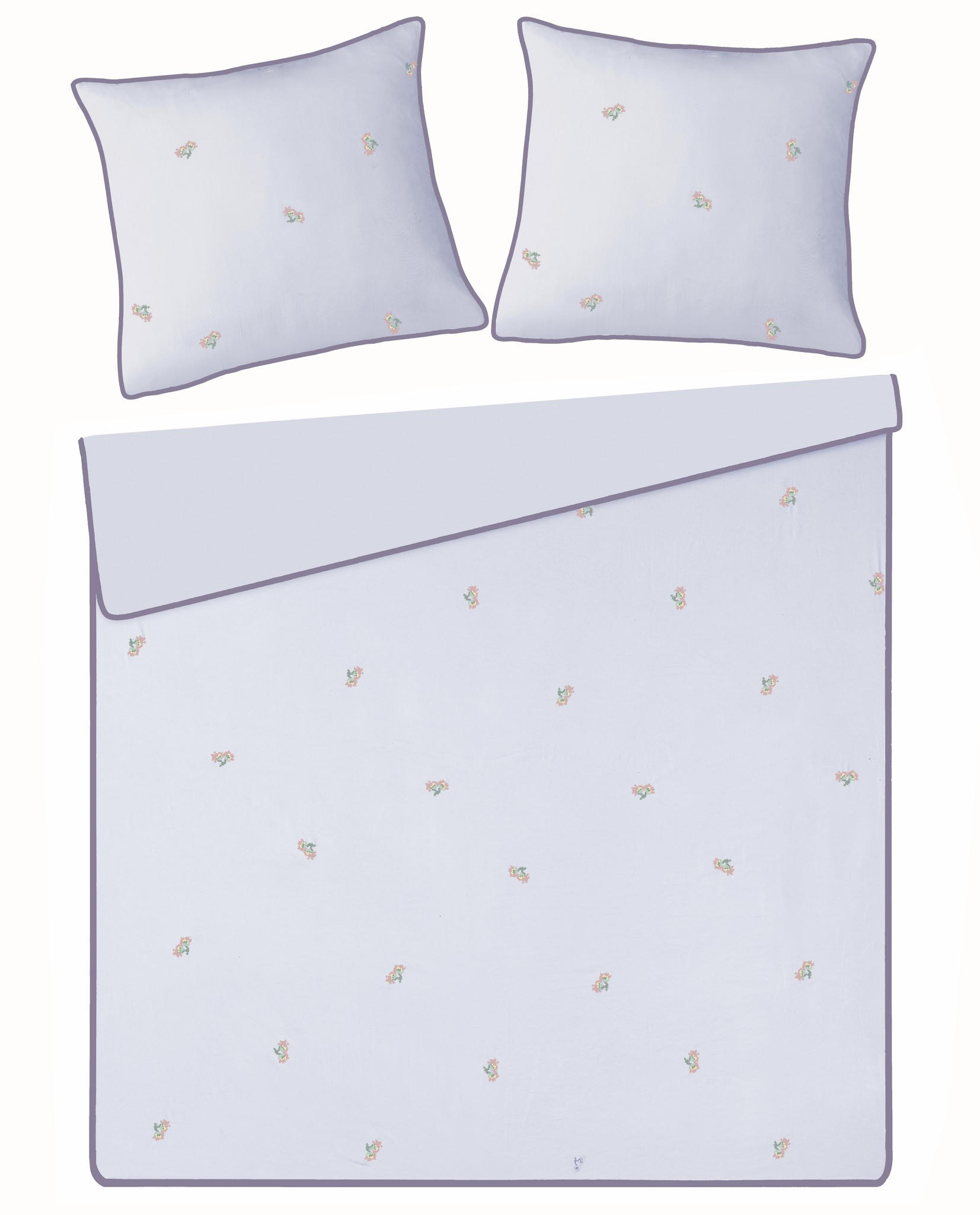 BETTWÄSCHE Frescot - Violett, Textil (200/220cm) - home&you