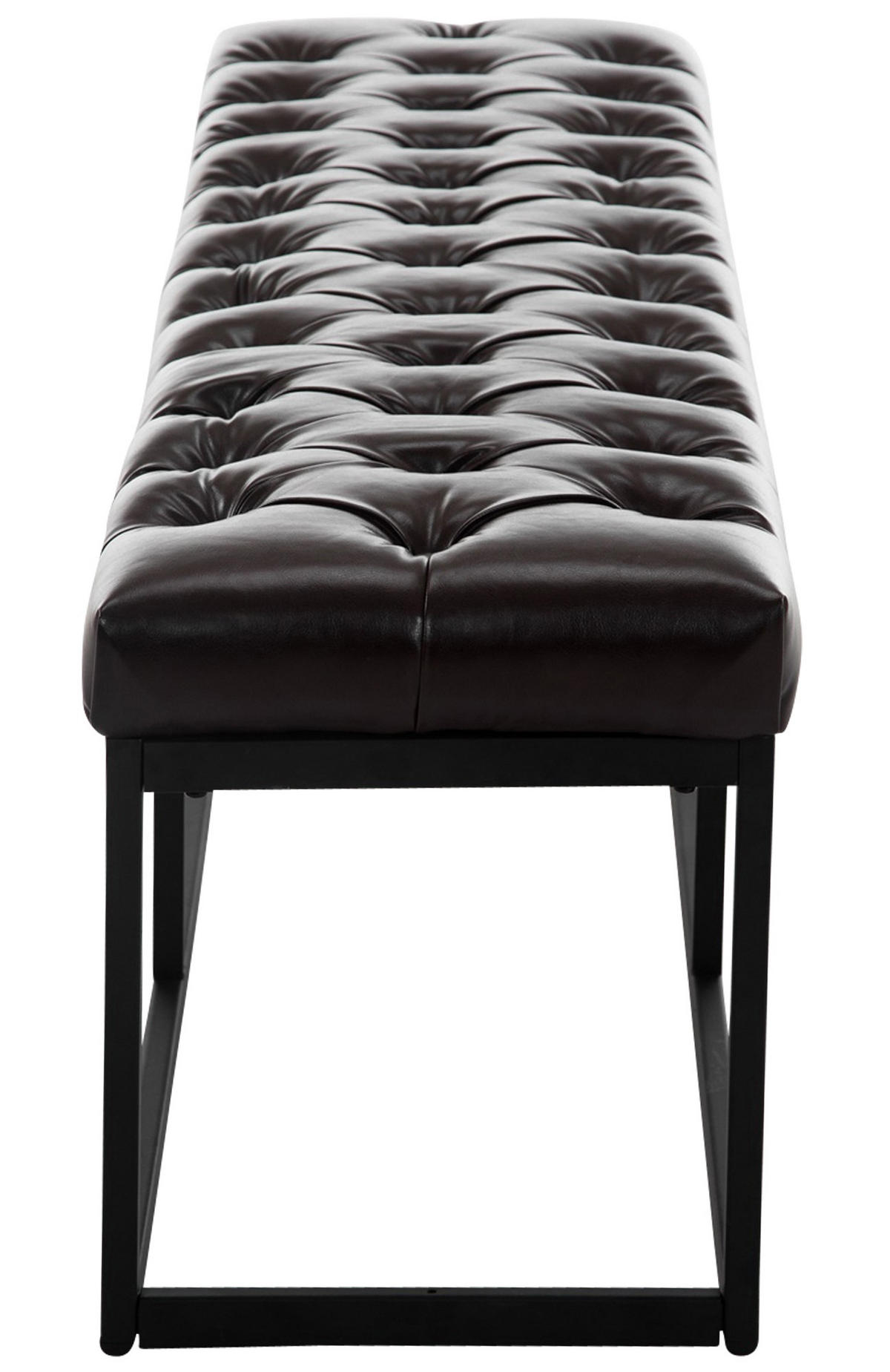 SITZBANK 150/38 cm Kunstleder braun - Schwarz/Braun, Textil/Metall (150/46/38cm) - CLP