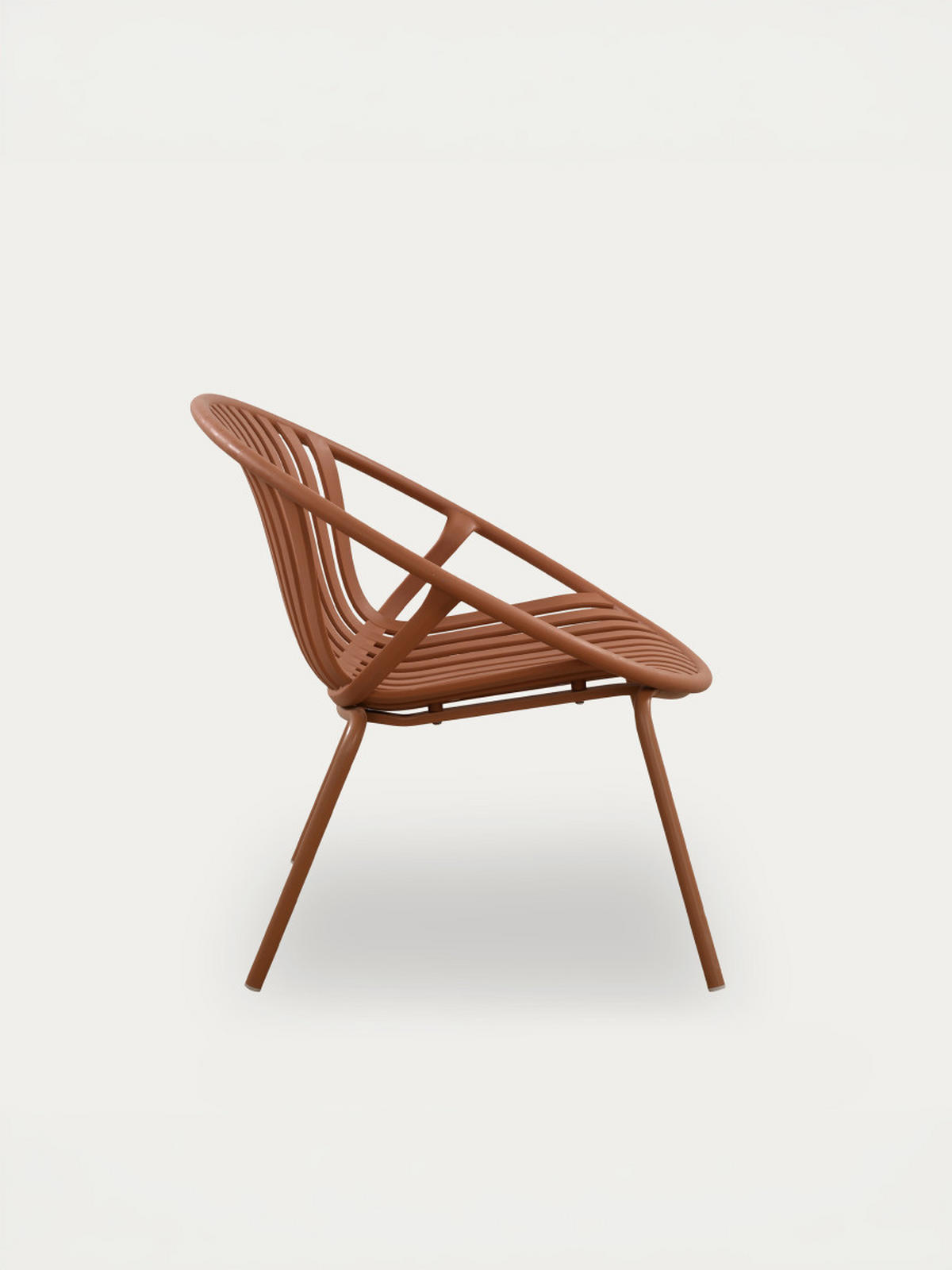 LOUNGESESSEL Barow Terrakotta 79.5 cm x 72.5 cm - Terracotta, Kunststoff (79/72/71cm) - Kenay Home