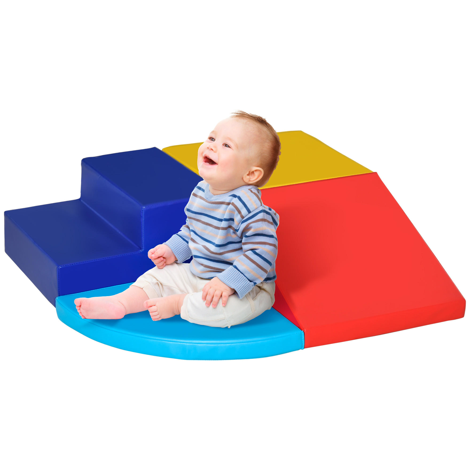 BAUSTEINSET - Blau/Rot, Kunststoff (45/25/45cm) - HOMCOM