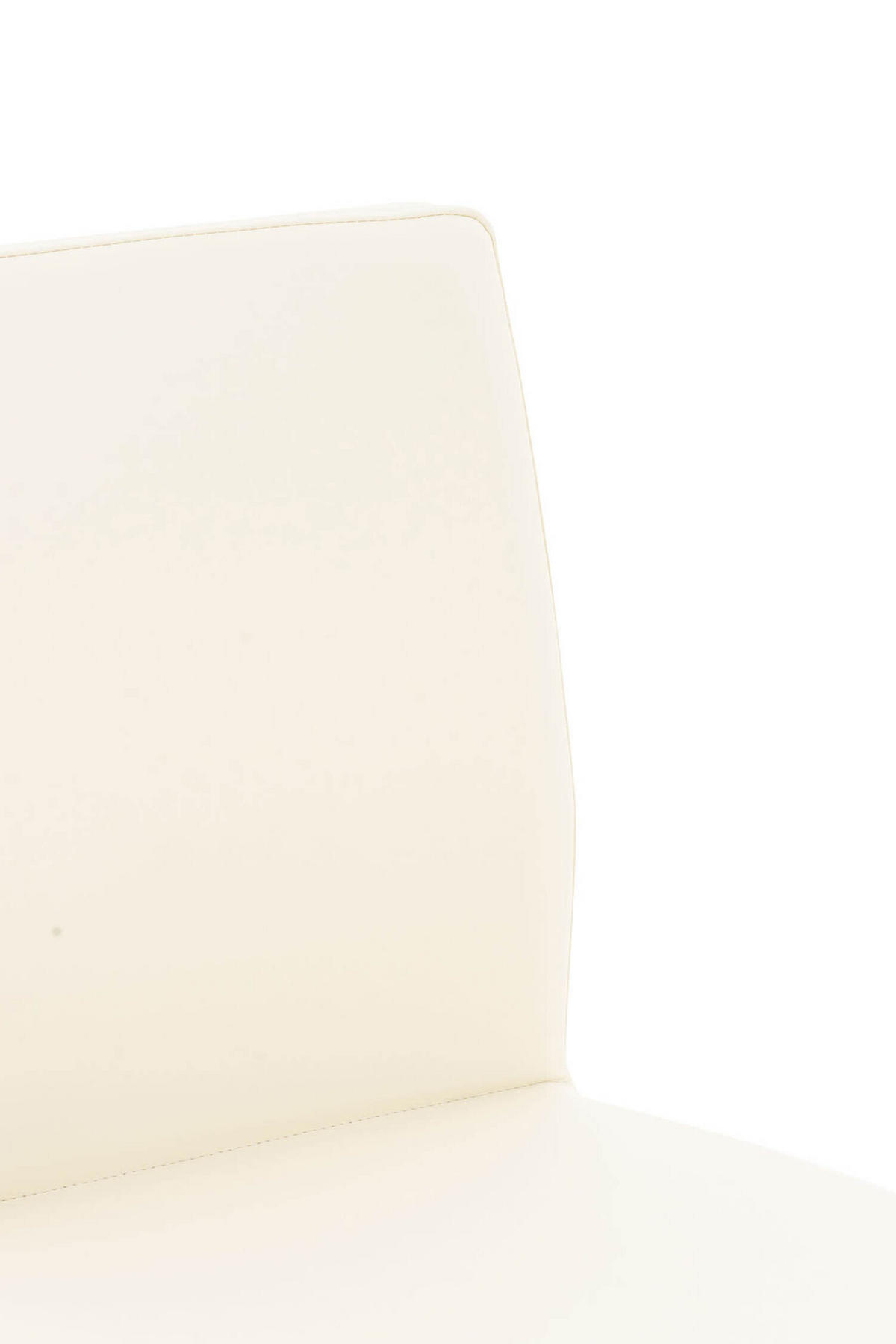BARHOCKER Cathy, Gestell Edelstahl, Kunstleder Creme - Chromfarben/Creme, Kunststoff/Textil (40/100/49cm) - TPFLiving