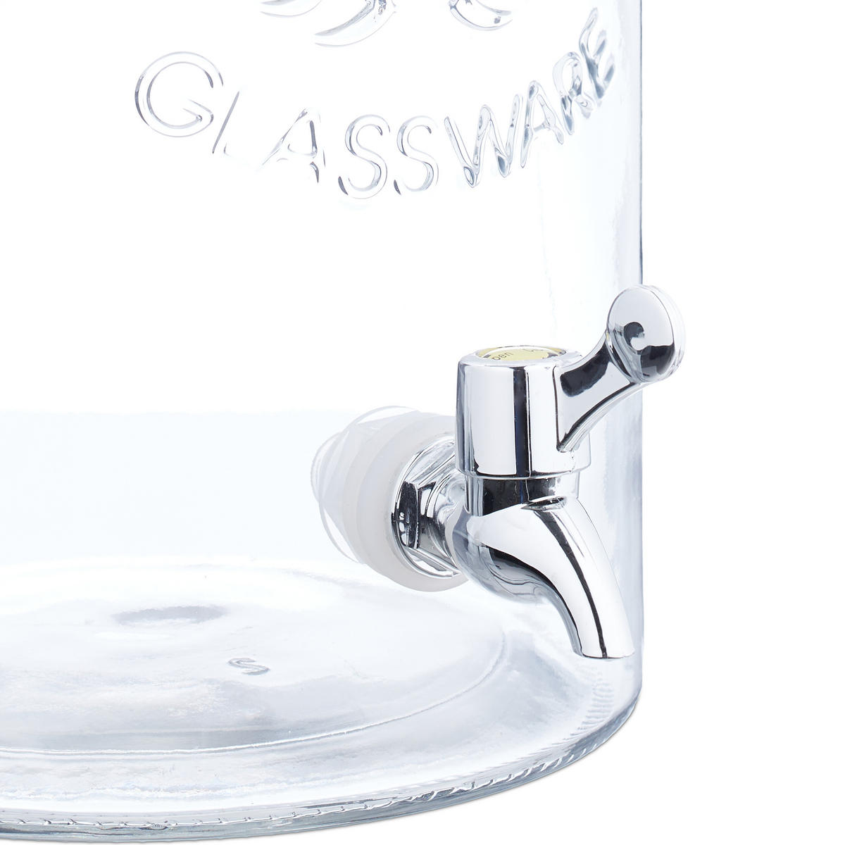 GETRÄNKESPENDER - Transparent, Glas/Kunststoff (5L) - Relaxdays