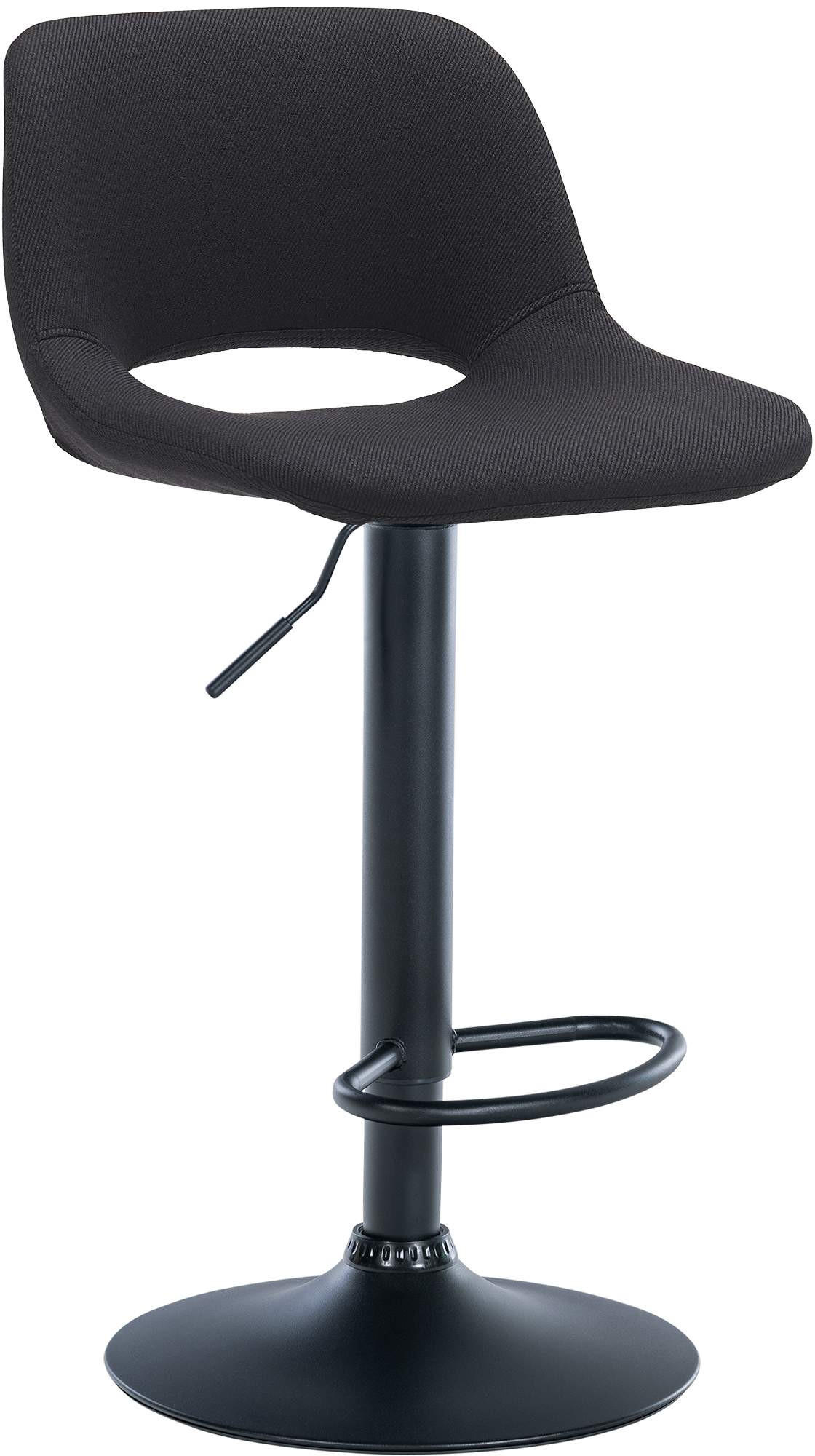 BARHOCKER Stoff schwarz - Schwarz, Textil (42/86/46cm) - CLP