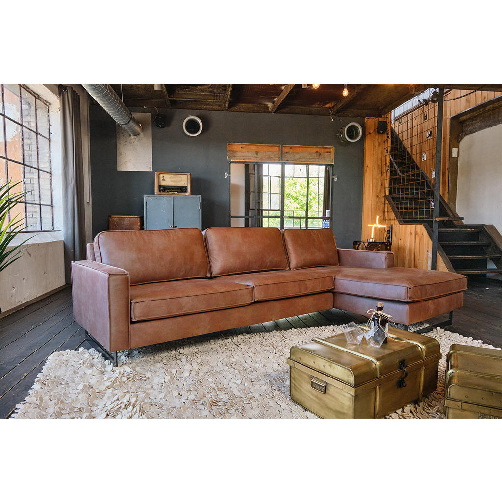 Thumbnail - Kawola Ecksofa, Braun, Leder, 3-Sitzer, Füllung: Kaltschaum, Ottomane rechts, L-Form,L-Form, 286x170 cm, Wohnzimmer, Sof...