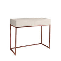 SCHMINKTISCH Cubic 100 Kaschmir, mit Kupfergestell - Kaschmir/Kupferfarben, Holzwerkstoff/Metall (35/100/80cm) - Bettso