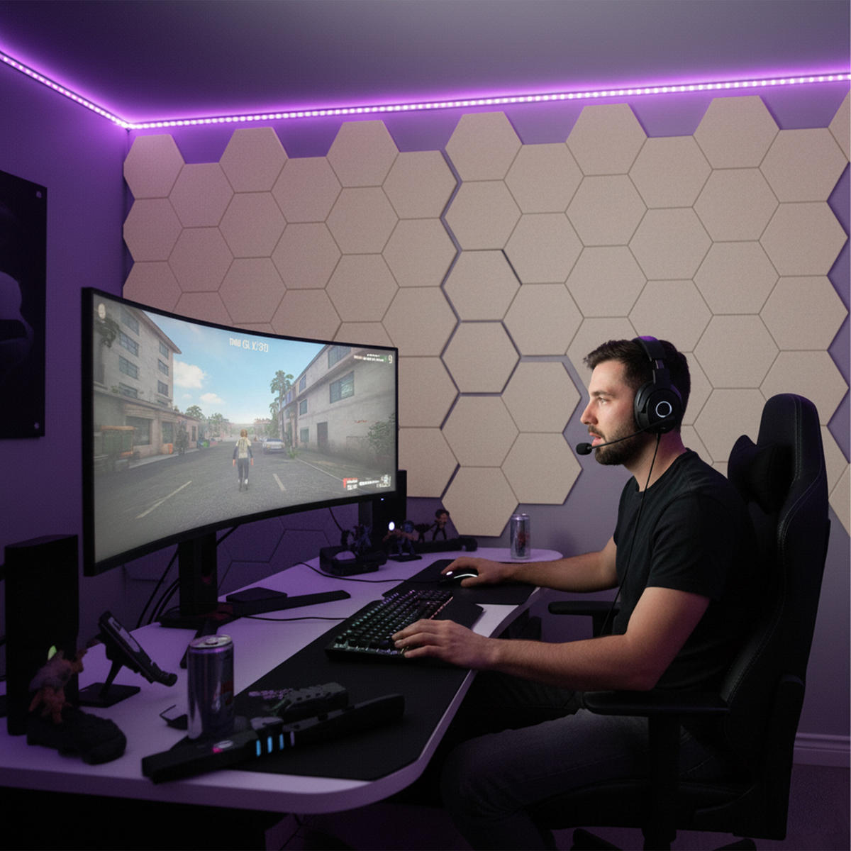 AKUSTICKÉ dosky - béžová, textil (30/0.9/26cm) - Relaxdays