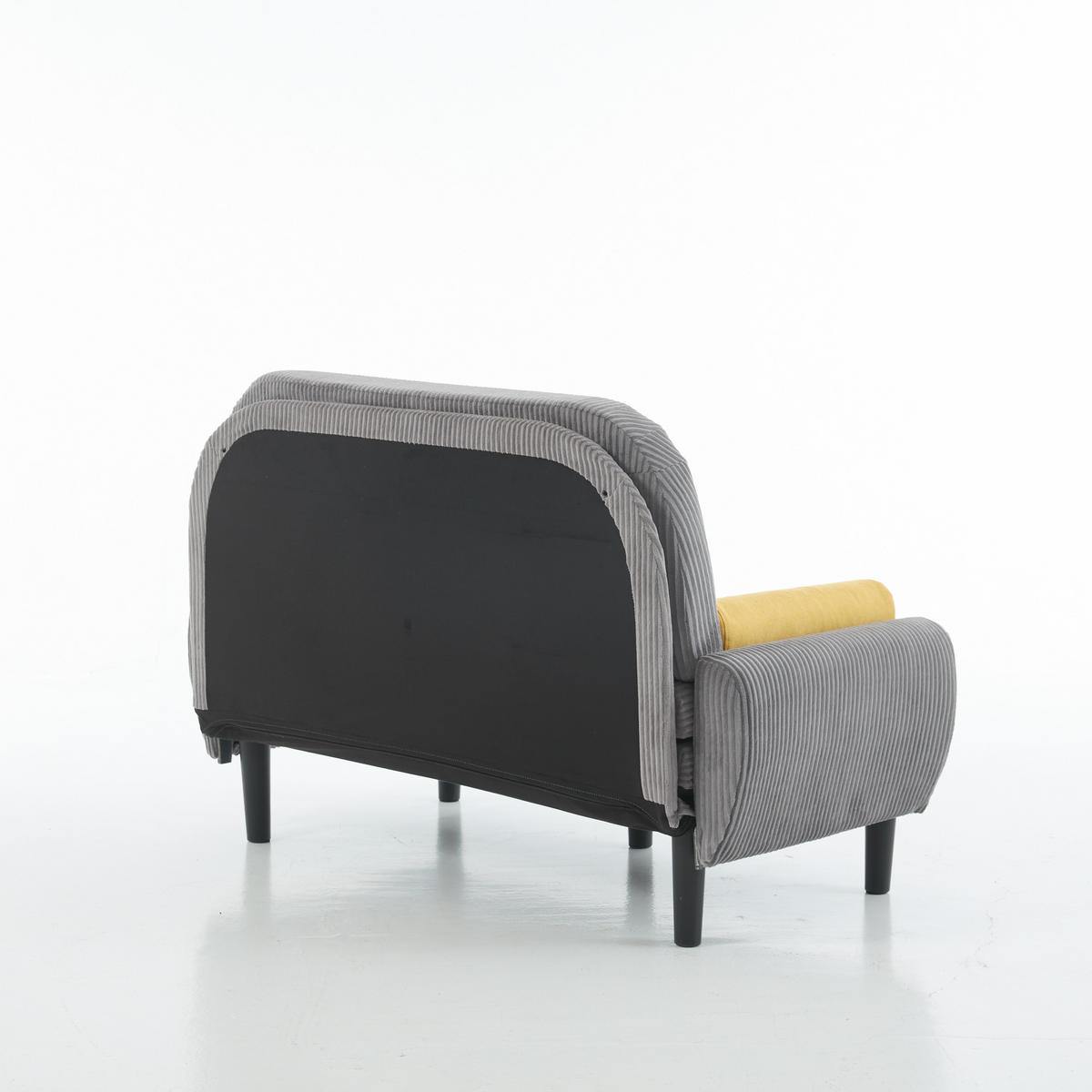 SCHLAFSOFA 133,5/77/85 cm Grau Cord mit Stauraum - Grau, Textil (77/85/133.5cm) - Oxeza