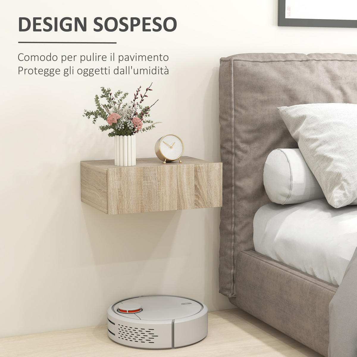 NACHTTISCH Holzfarbe 1 Stück - Beige, Kunststoff (30/15/40cm) - GiPP