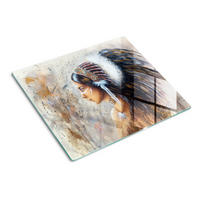 GLASPLATTE 60x52 cm indisch - Braun, Glas (60/0.4/52cm) - TULUP