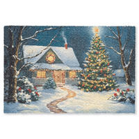 ROHOŽKA Vánoce - Vánoční stromek - Zima - Domov - Sníh 120x80 cm - různobarevná, textil/umělá hmota (120/0.4cm) - MuchoWow
