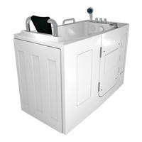 SITZWANNE Whirlpool mit Tür S07WP-TH-C-L - Weiß, Glas/Kunststoff (76/116/140cm) - AcquaVapore by Sandra Jentho