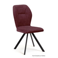 ESSZIMMERSTUHL (6er-Set) Delta 51x92x60 Schwarz/Marsala - Brombeere/Schwarz, Kunststoff (60/92/51cm) - 58aufmkessel