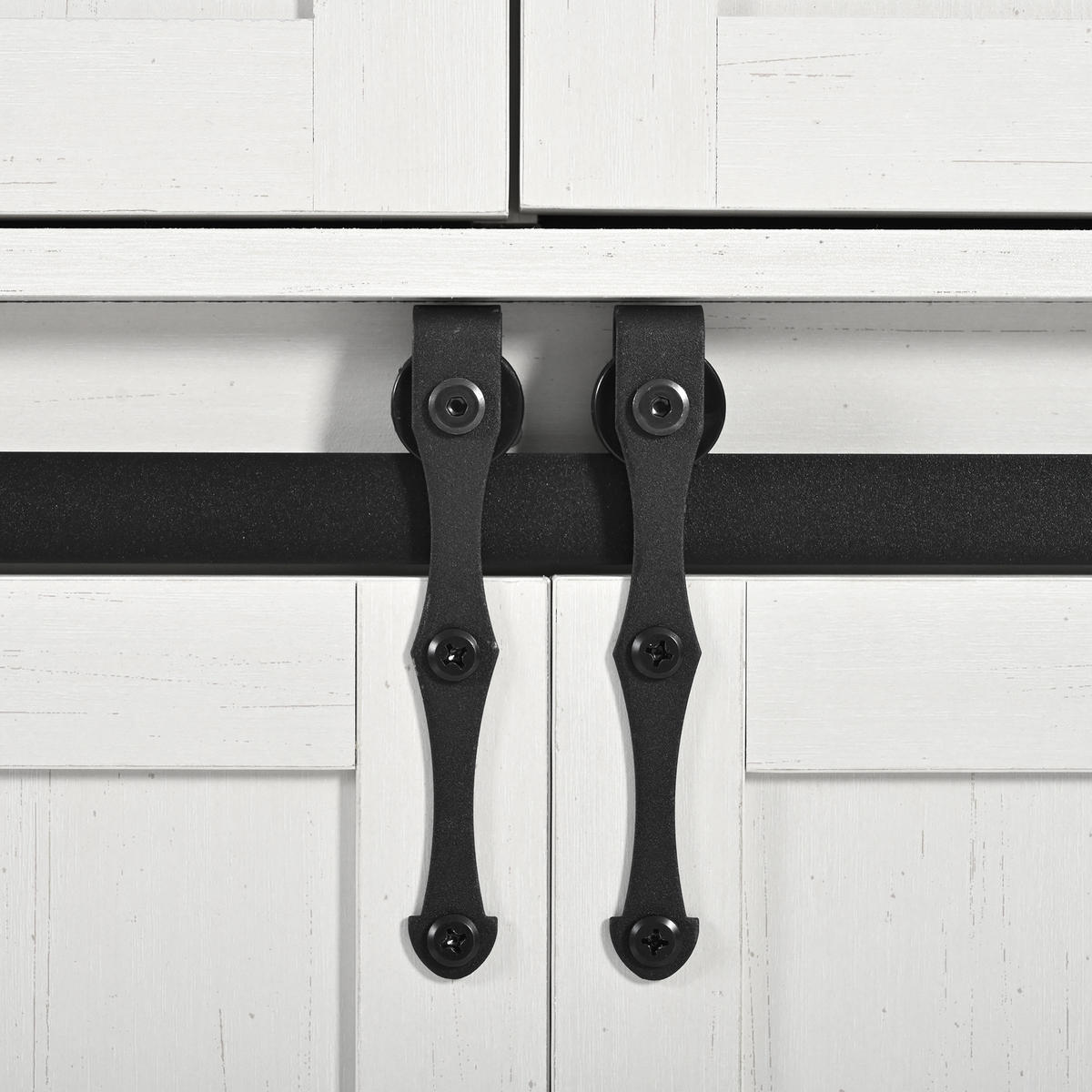 KÜCHENINSEL 140x73x94cm Weiß mit Klappplatte,Schiebetüren & 5 Rädern - Weiß, Holzwerkstoff (140/94/73cm) - Modfu