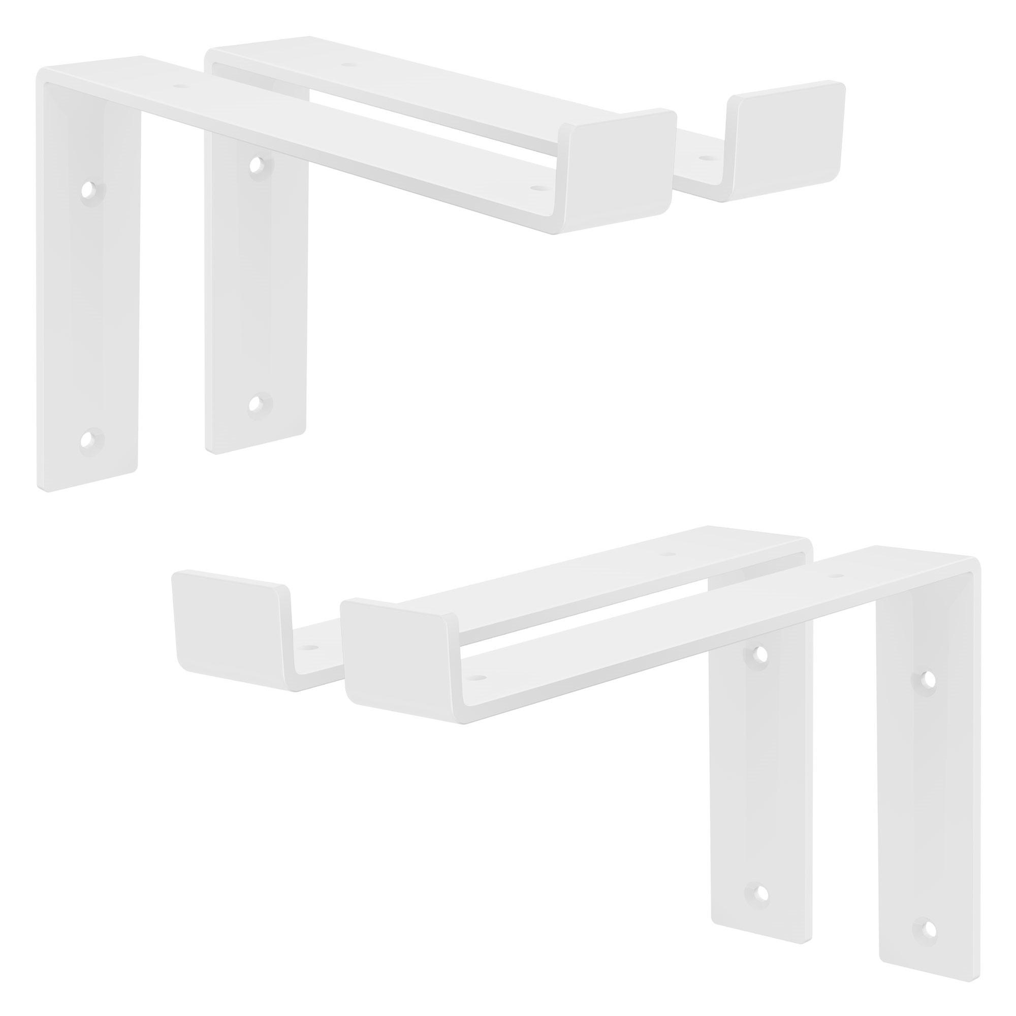 REGALHALTERUNG 2er Set - Weiß, Metall (14.5/4/25cm) - ML-DESIGN