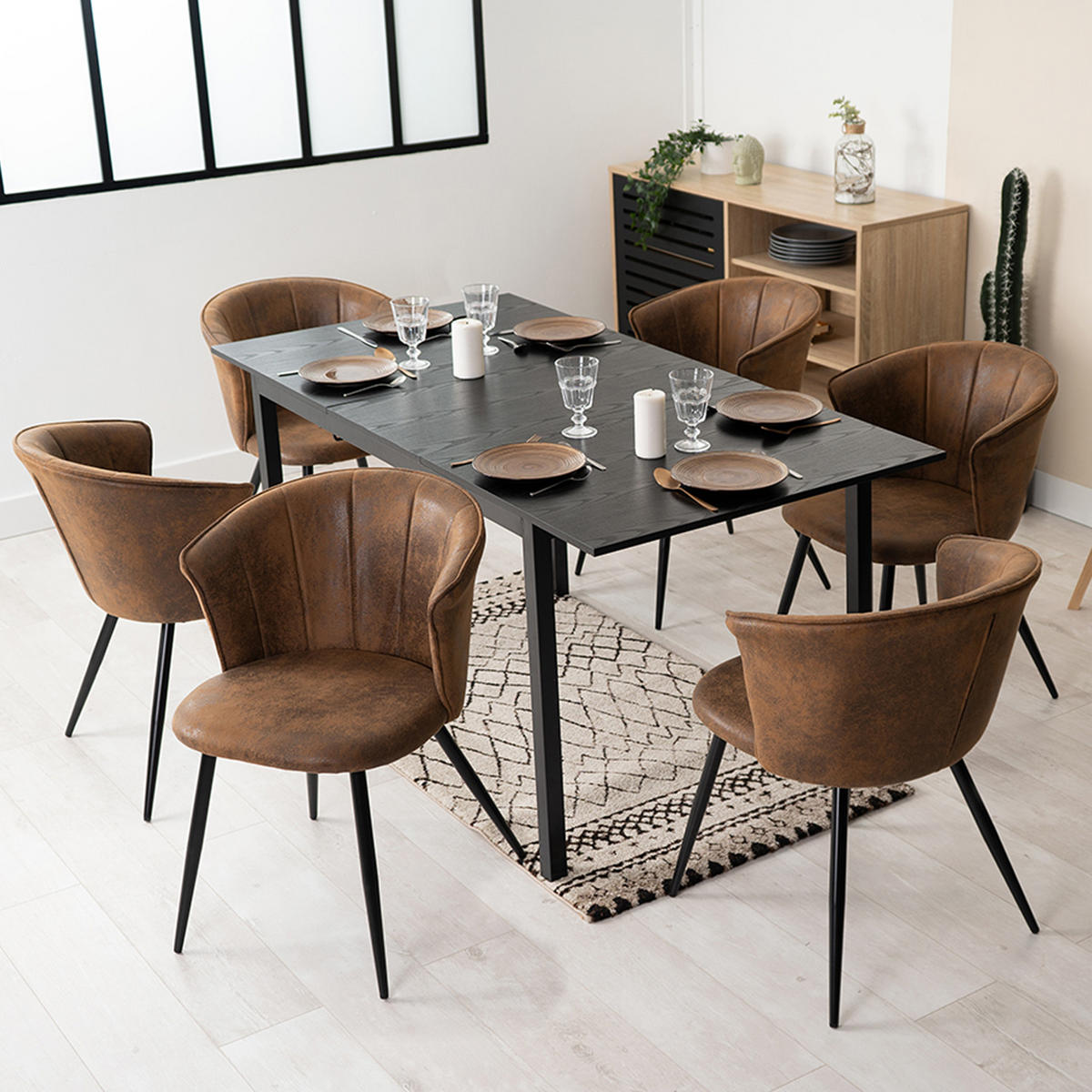 ESSZIMMERSTUHL in Vintage Brown - Braun, Textil (44/83/51cm) - Meubles Cosy