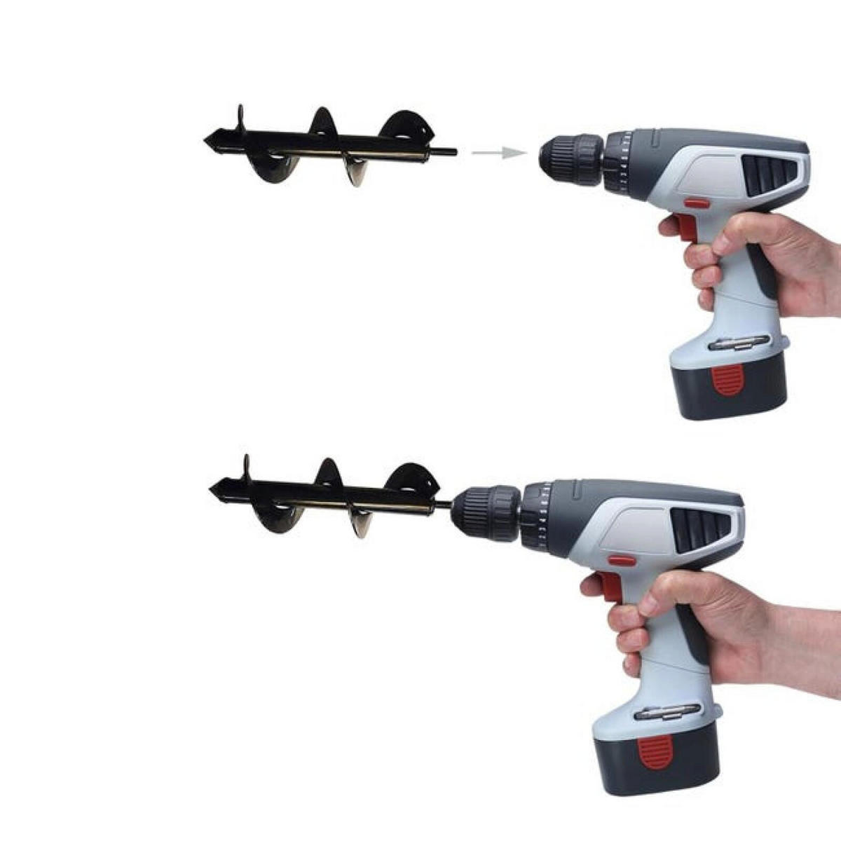 BOHRER – für Gartenpflanzungen, 1 Packung - Schwarz, Metall (30/8/1cm) - DCA