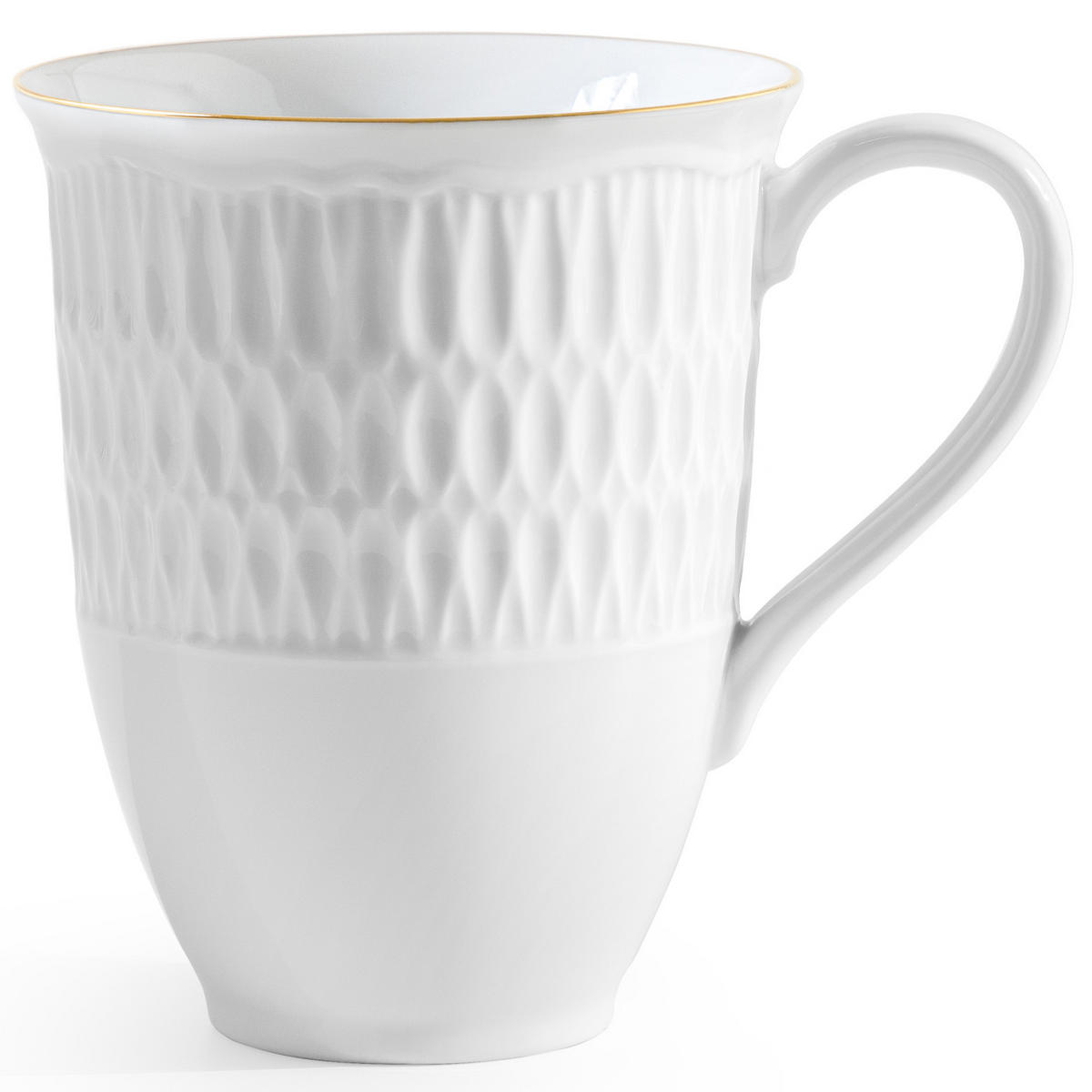 BECHER-SET CMIELOW SOFIA GOLDRAND 6-tlg aus Porzellan - Weiß, Keramik (0.3L) - KONSIMO®