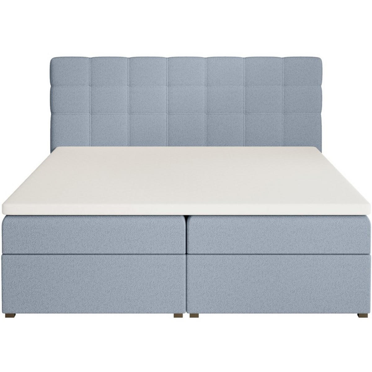 POLSTERBETT Topiq I 184/203/103 hellblau, Bouclé-Stoff - Hellblau, Holzwerkstoff (180/200cm) - Beautysofa
