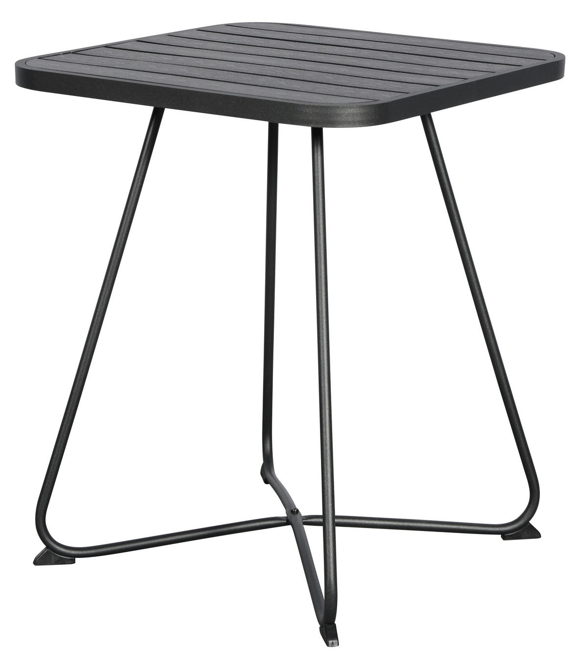 CAFÉTISCH, Annie, Schwarz, HDPE, 58 x 58 x 70 cm - Schwarz, Kunststoff (58/58/70cm) - ebuy24