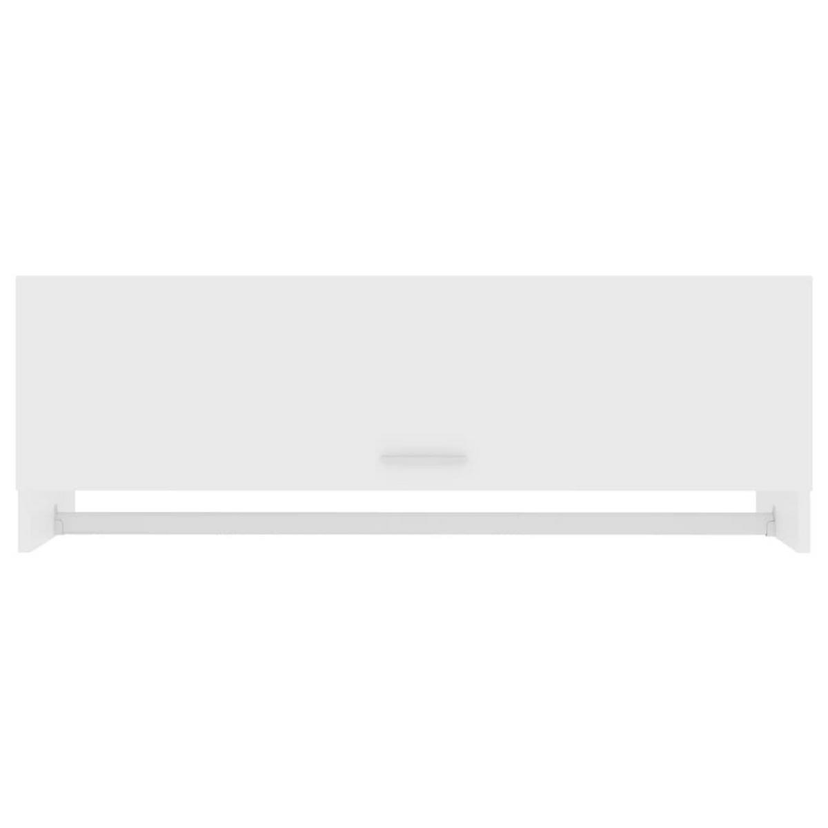 HÄNGESCHRANK mit 1 Kleiderstange 100/32,5/35 cm aus Holzwerkstoff Weiß - Weiß, Holz (100/35/32.5cm) - vidaXL