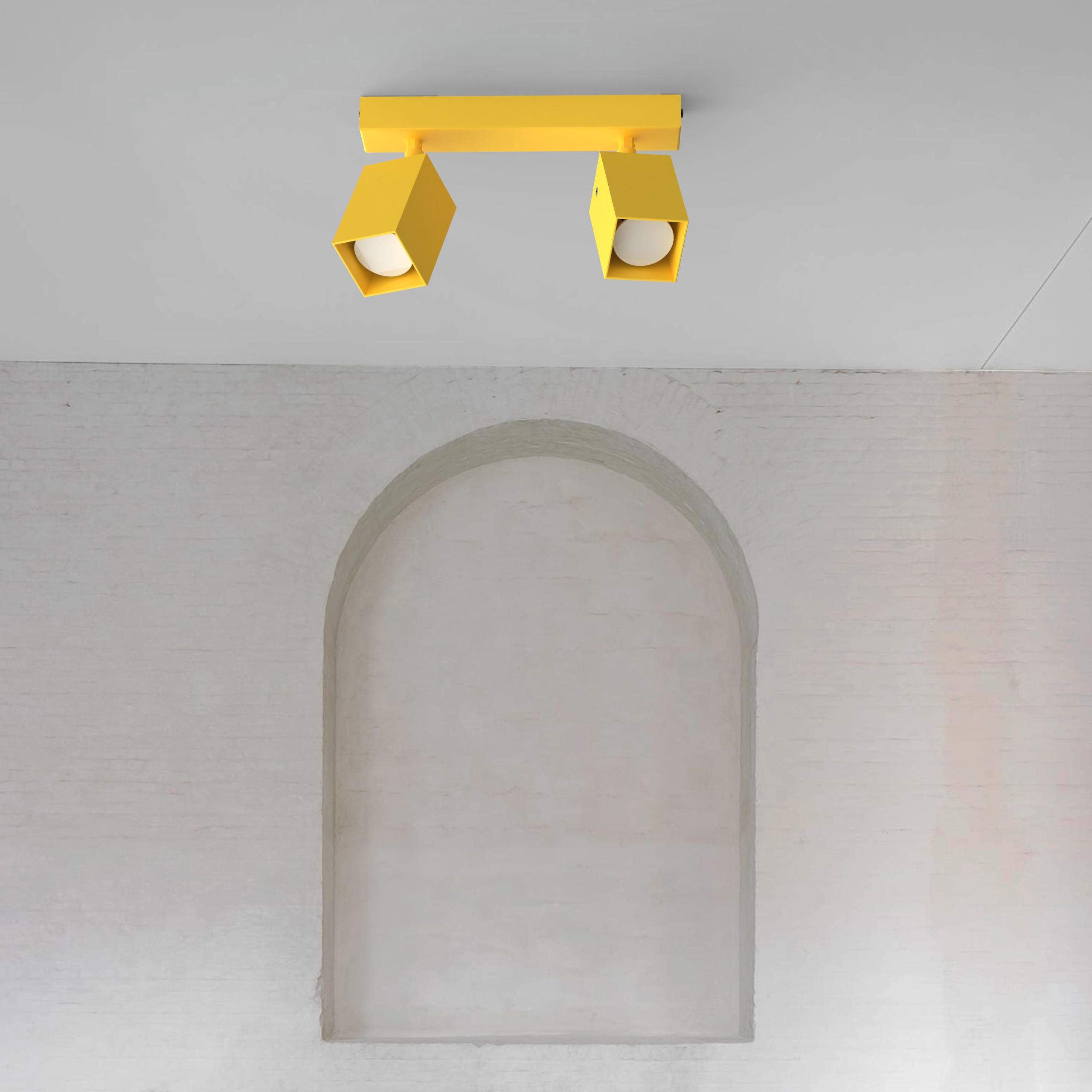 DECKENLEUCHTE - Gelb, Metall (6/27/18cm) - Lumicom