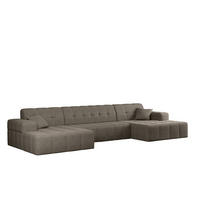 ECKSOFA U-form Wohnzimmer NIMES Stoff VERITA Dunkelbeige - Schlammfarben, Holz/Textil (350/168cm) - Kaiser Möbel
