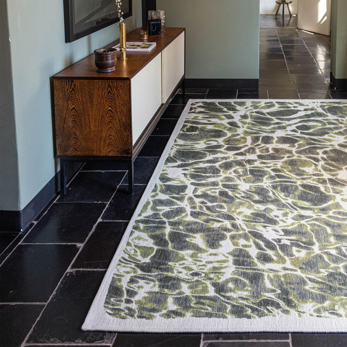 TEPPICH River Meditation 170/240 cm - Grün, Textil (170/240cm) - Louis De Poortere