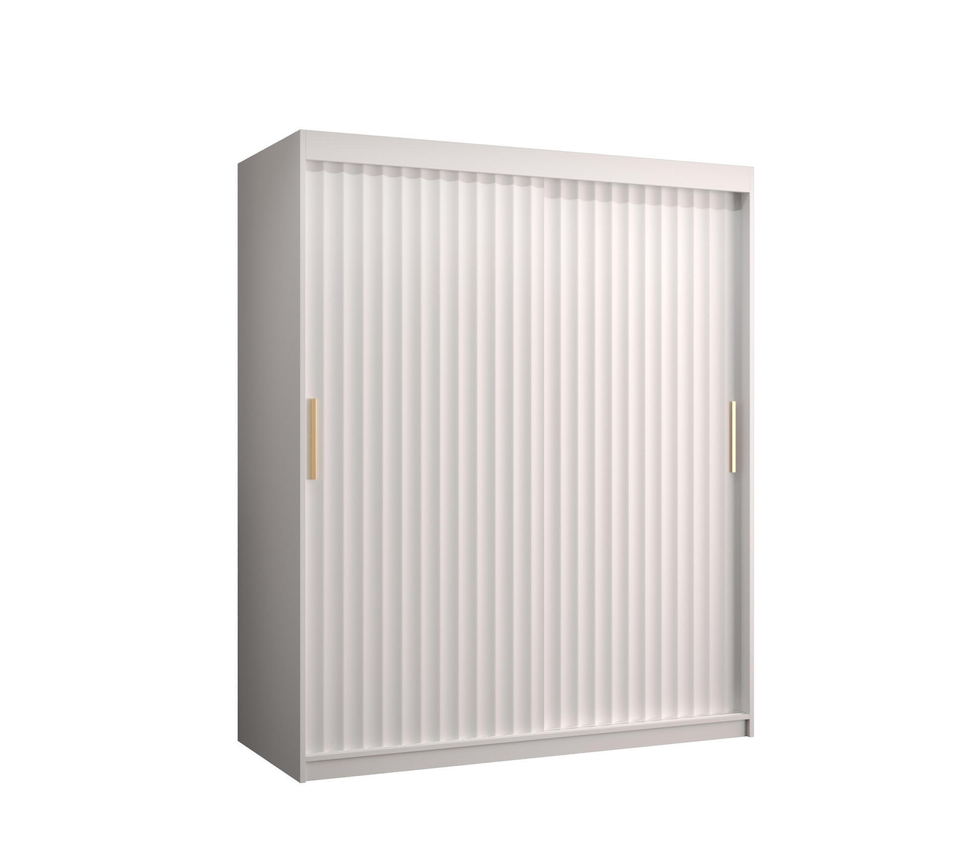 Abiks Möbel Schwebetürenschrank Weiß 150x200x62 cm
