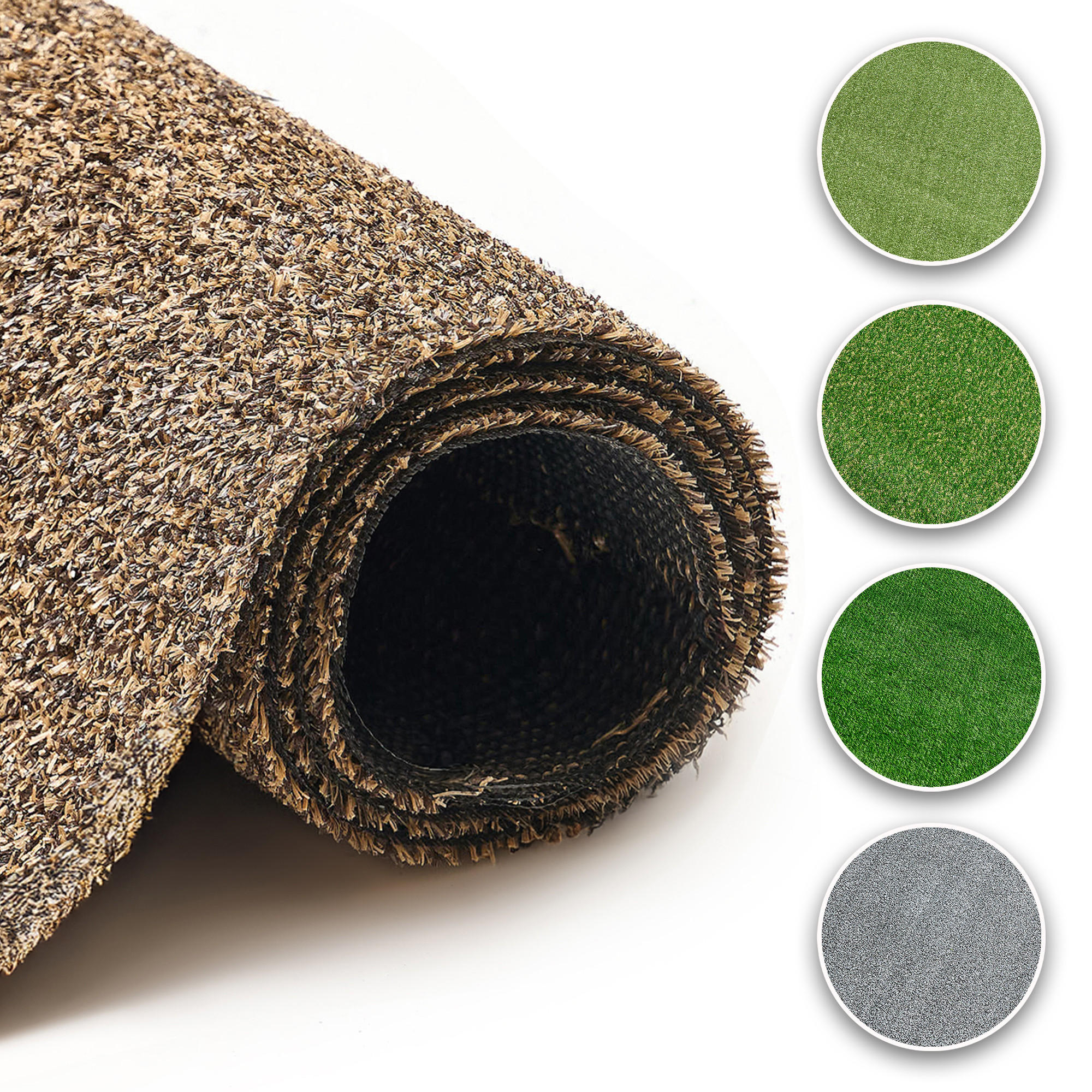 KUNSTRASEN Canyoo Braun 6 mm – Rasenteppich, UV-beständig, wetterfest für Terrasse & Garten 200/500 cm - Braun, Textil (200/500cm) - Tapiso