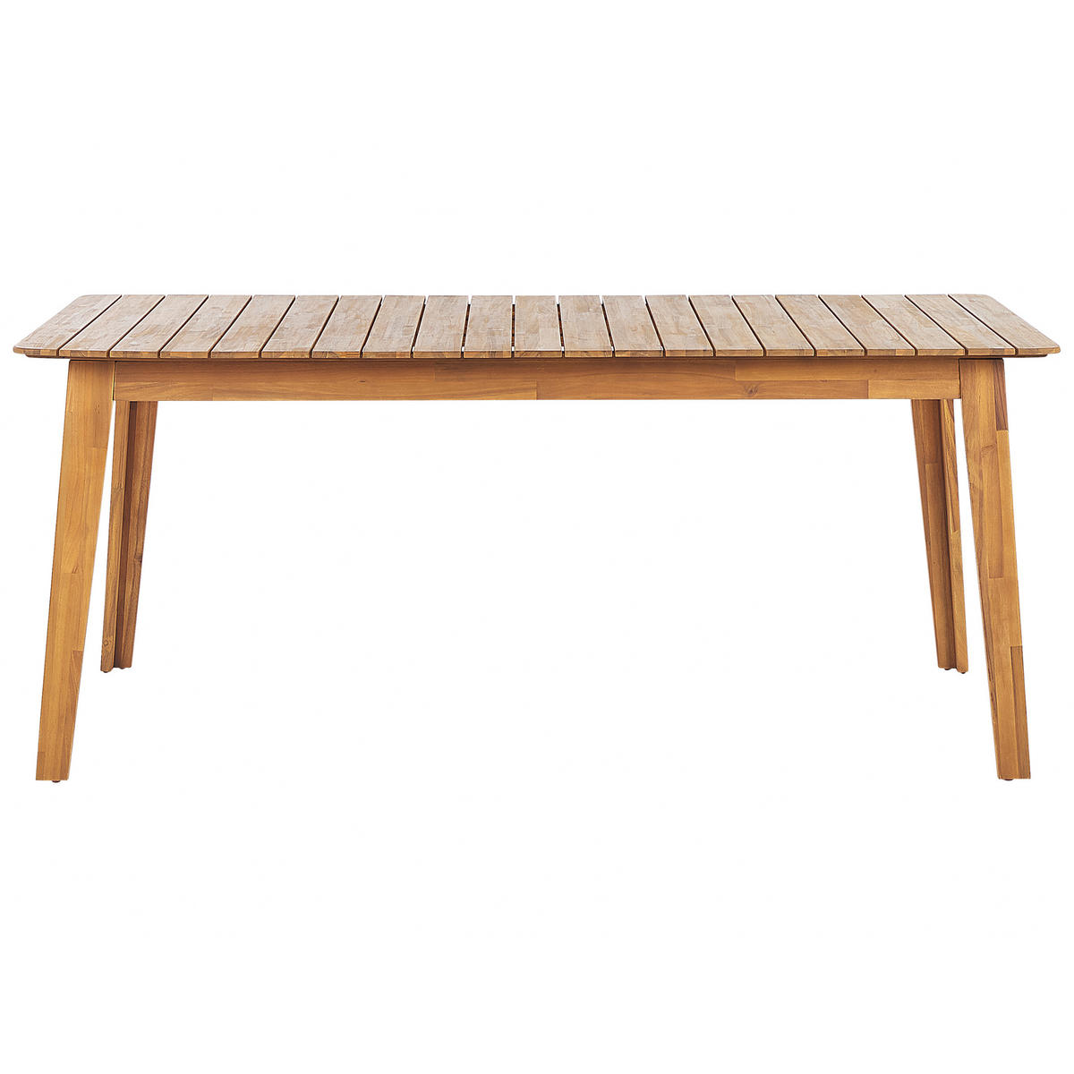 GARTENMÖBEL SET 6-Sitzer Akazienholz hellbraun Fornelli - Hellbraun, Holz - Beliani