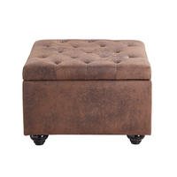 SITZHOCKER - 1 Person - Stoff, Stoff, Stoff - Braun LOMAI - Braun, Textil (61/44/61cm) - Vente-Unique