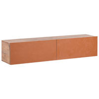 WANDMONTIERTER-TV-SCHRANK Rot/Braun Gladstone - Rot/Braun, Holzwerkstoff (140/30/32cm) - Beliani