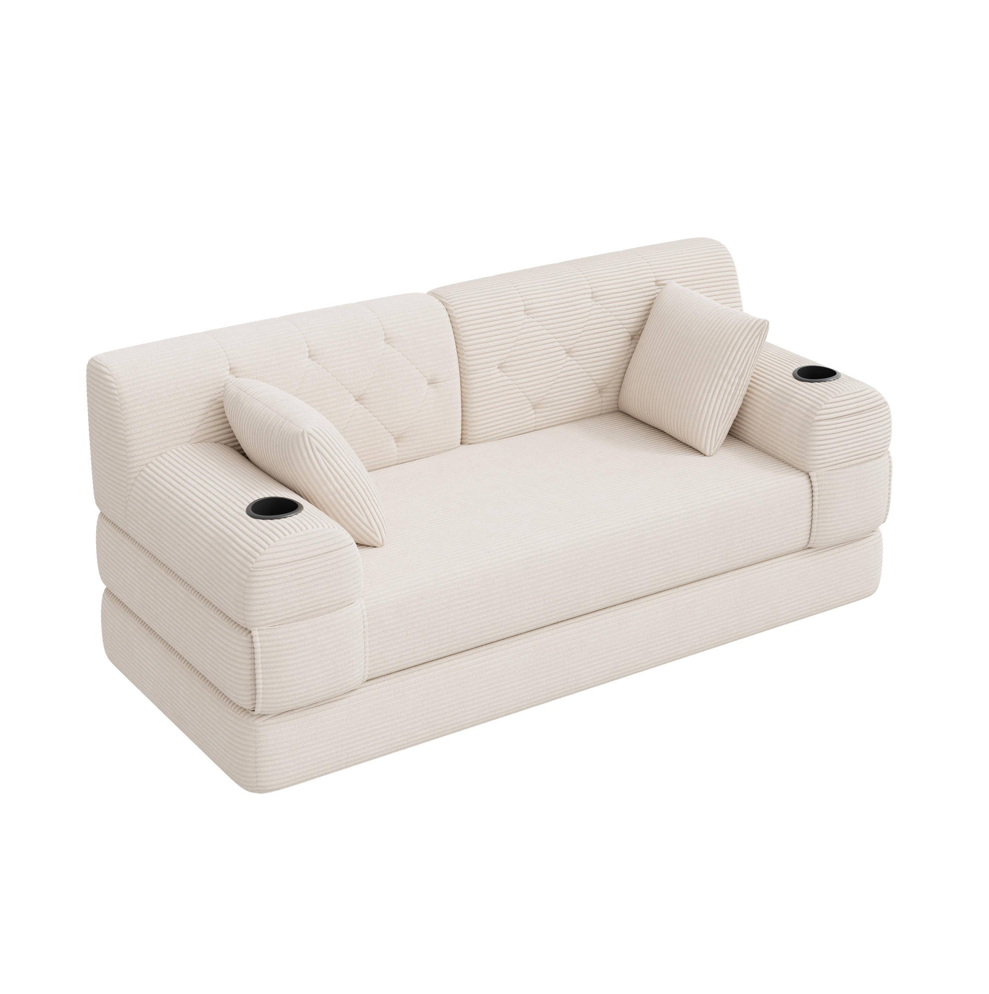 Meubliv Schlafsofa Beige 80x81x168 cm