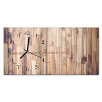 WANDUHR 60x30 cm - Steine - Braun, Glas (60/30/0.4cm) - TULUP
