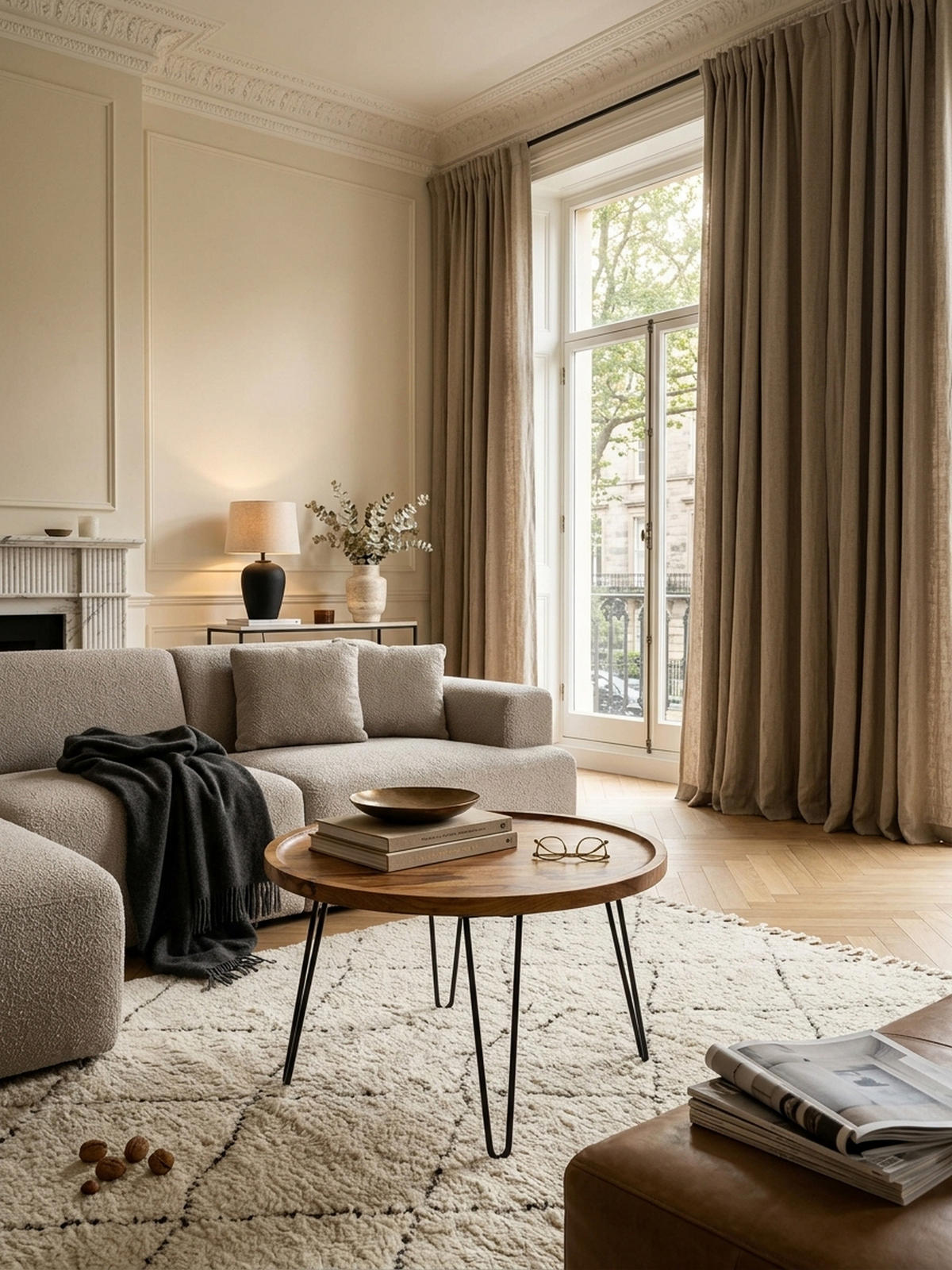 COUCHTISCH aus Sheeshamholz mit Haarnadelbeinen, modernem Design und großer Ablagefläche - Schwarz/Braun, Holz/Metall (60/60/45cm) - KADIMA DESIGN