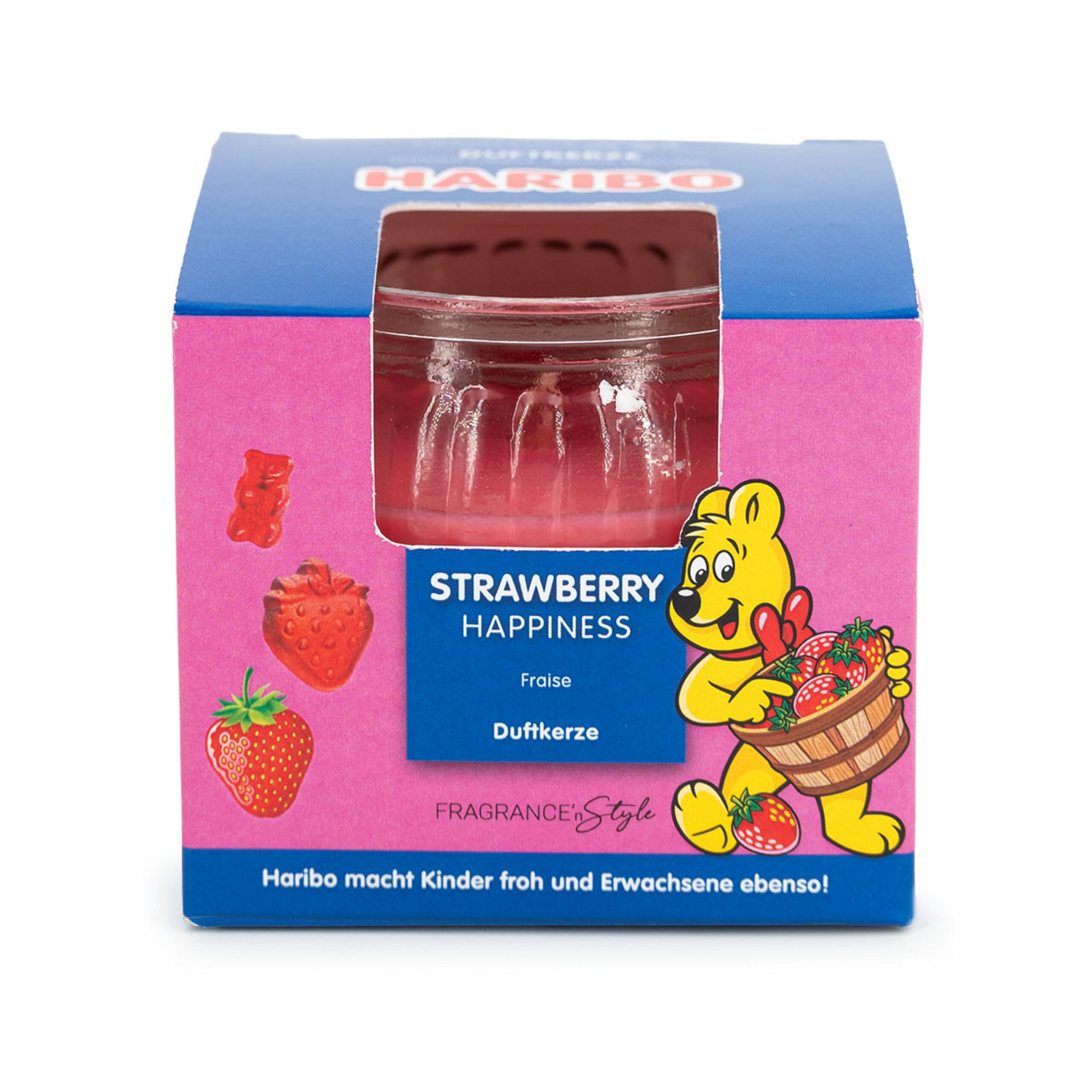 VONNÁ SVÍČKA Transparentní Strawberry Happiness v dárkové krabičce 85 g
