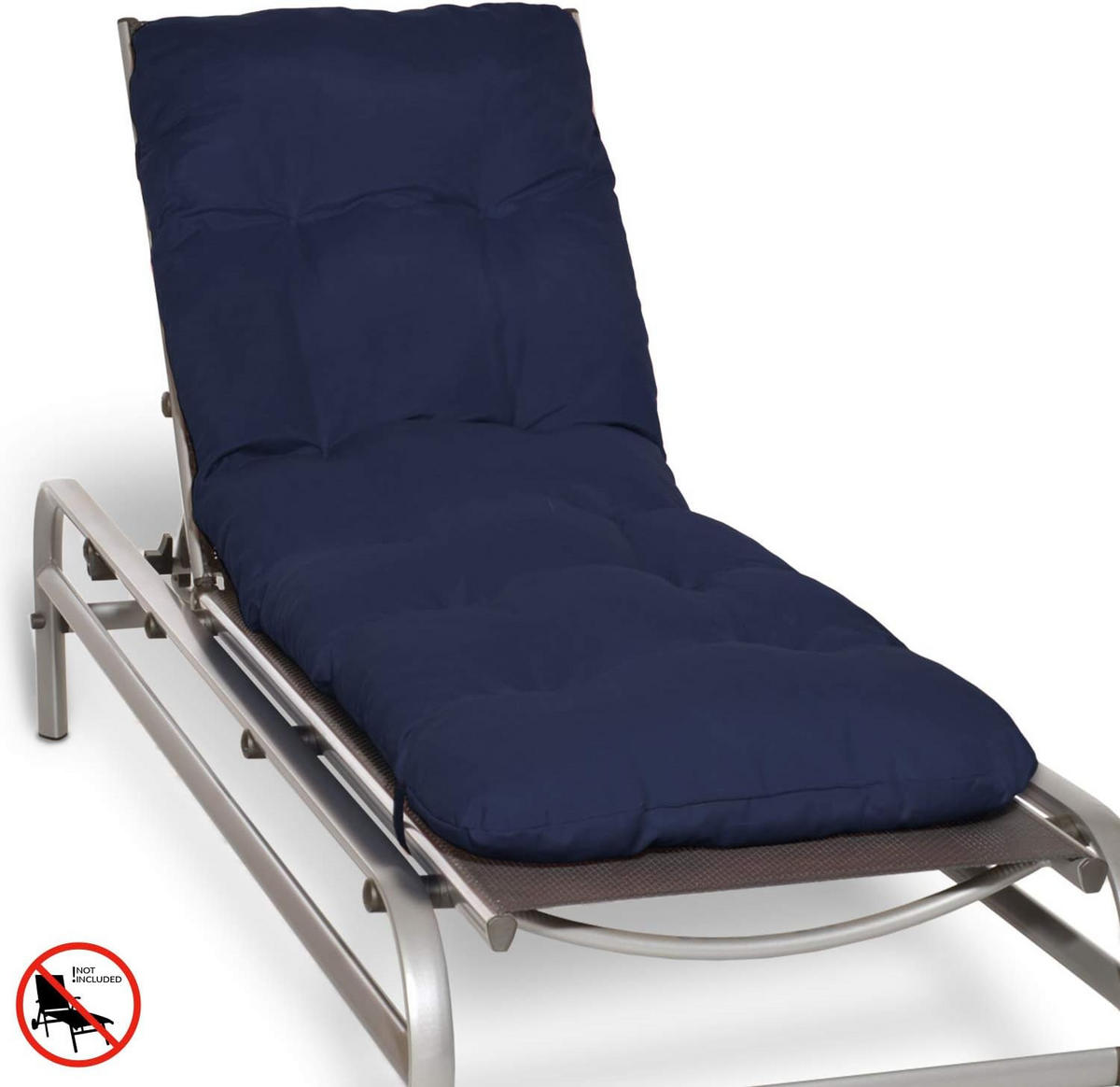 ROLLLIEGENAUFLAGE Flair RL 190x60x8cm Dunkelblau (2tlg) - Dunkelblau, Textil (60/16/190cm) - Beautissu 