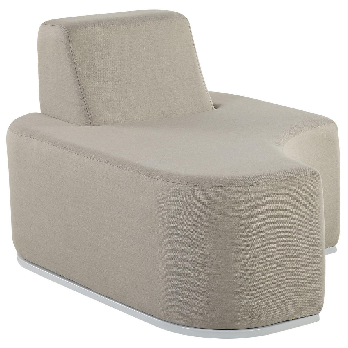 LOUNGE SET 2-Sitzer grau modular Fabro - Grau, Textil - Beliani