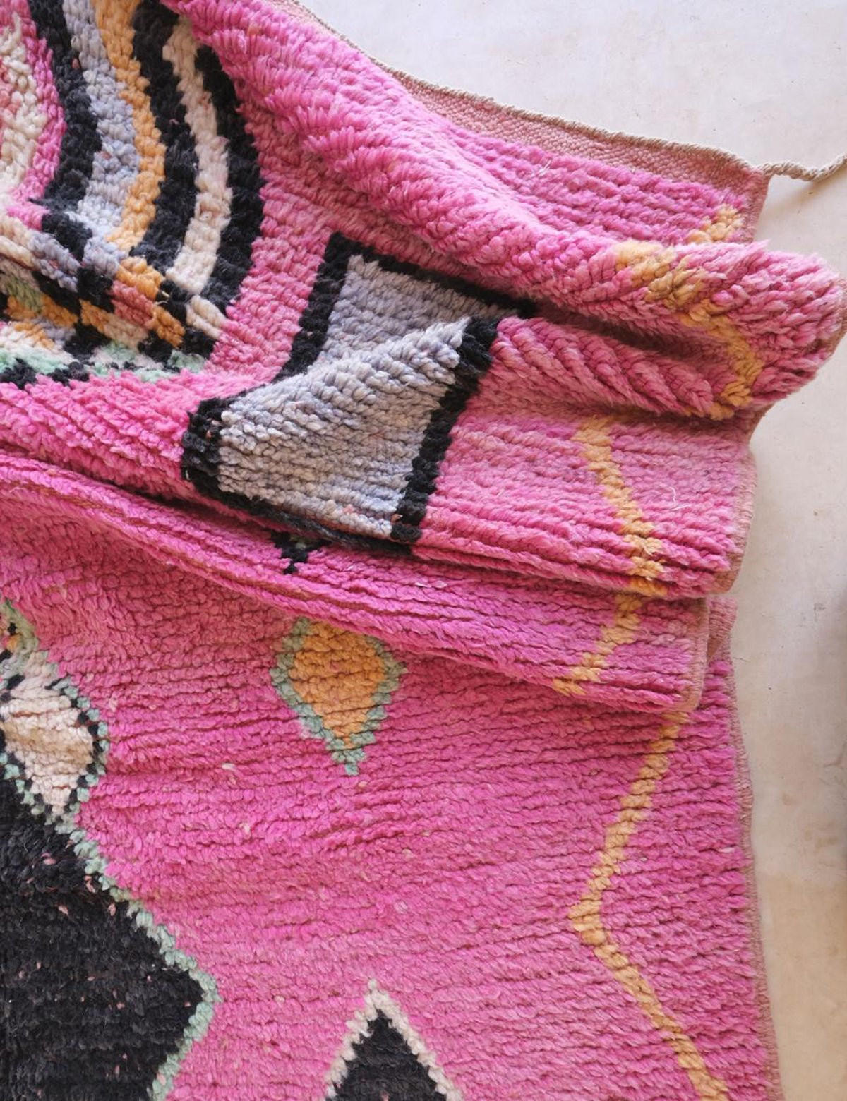 BERBERTEPPICH aus reiner Wolle 172x 273 cm - Pink, Naturmaterialien (172/273cm) - AFK Living