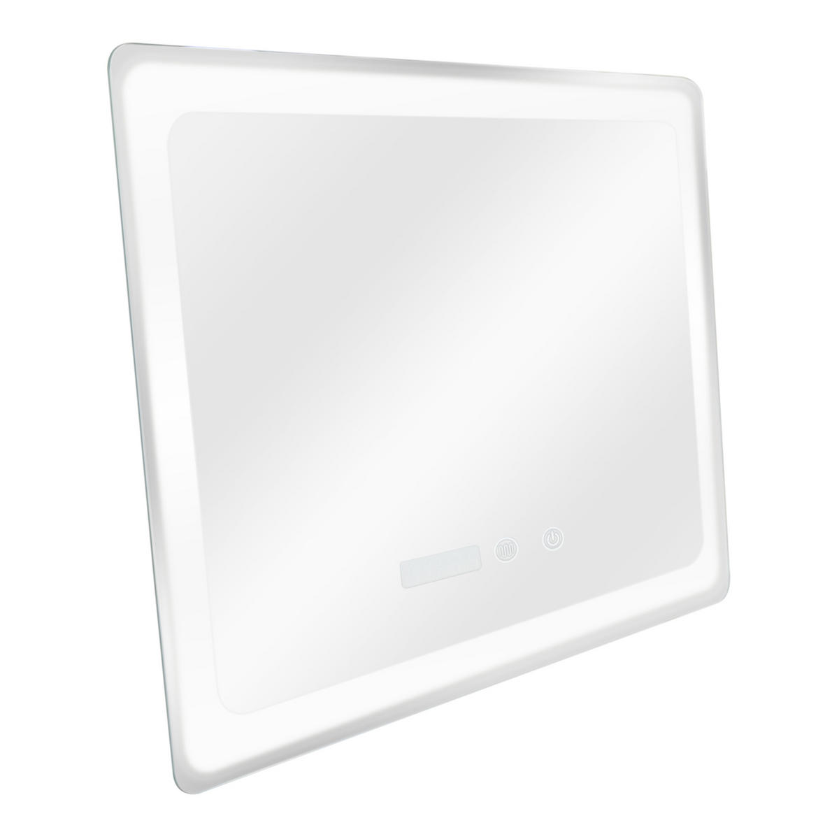 BADEZIMMERSPIEGEL Casoli - Silberfarben, Glas/Metall (90/60/3.5cm) - pro.tec