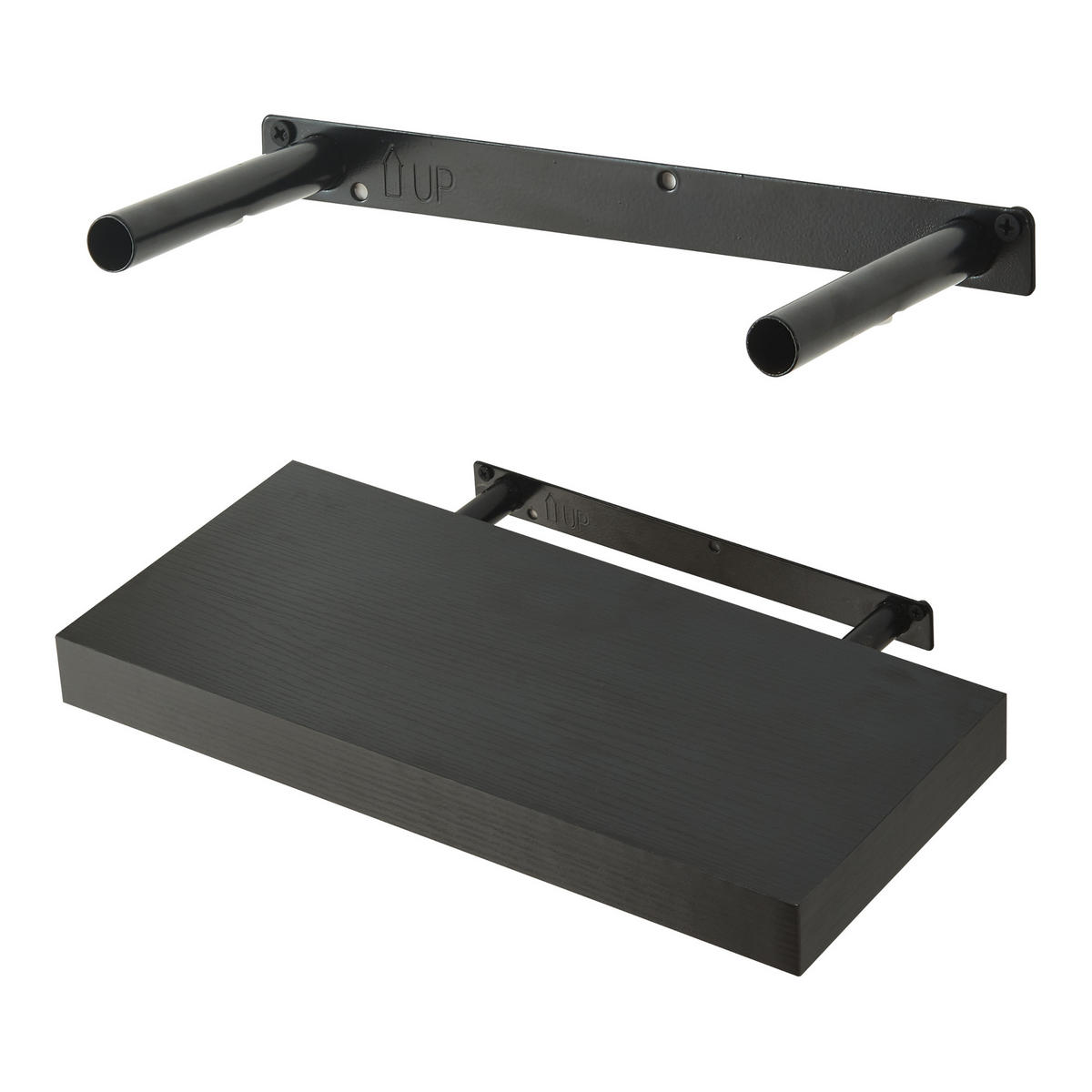 Schwarz, Holzwerkstoff/Metall (38/3.5/17cm) - [en.casa]