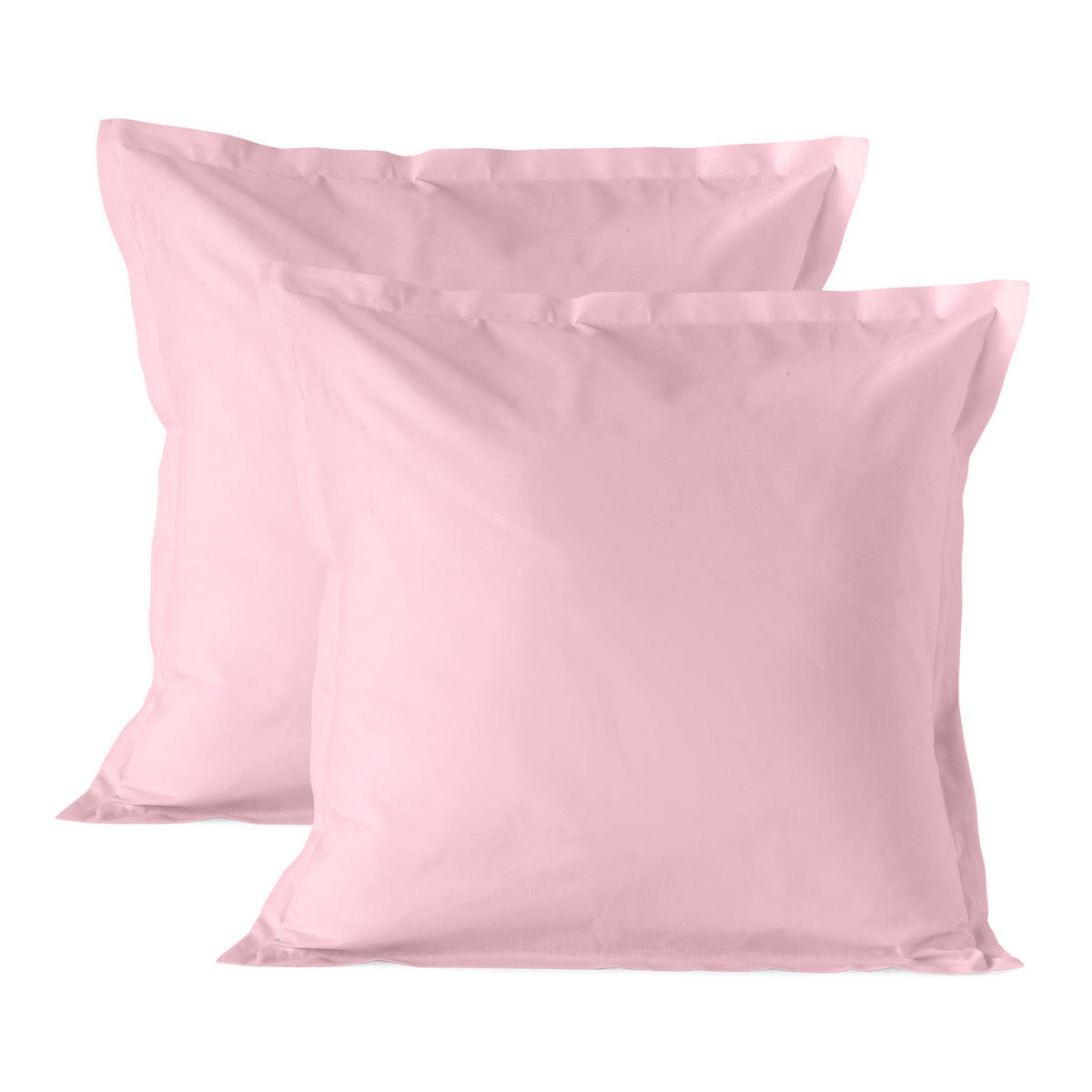 KISSENBEZUG basic 60x60 cm (x2) hellrosa - Rosa, Textil (60/60cm) - Happy Friday