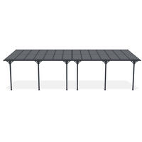 PERGOLA / CARPORT Kleo Grau 9m x 3m - Grau, Metall (870/270/300cm) - Cazeboo